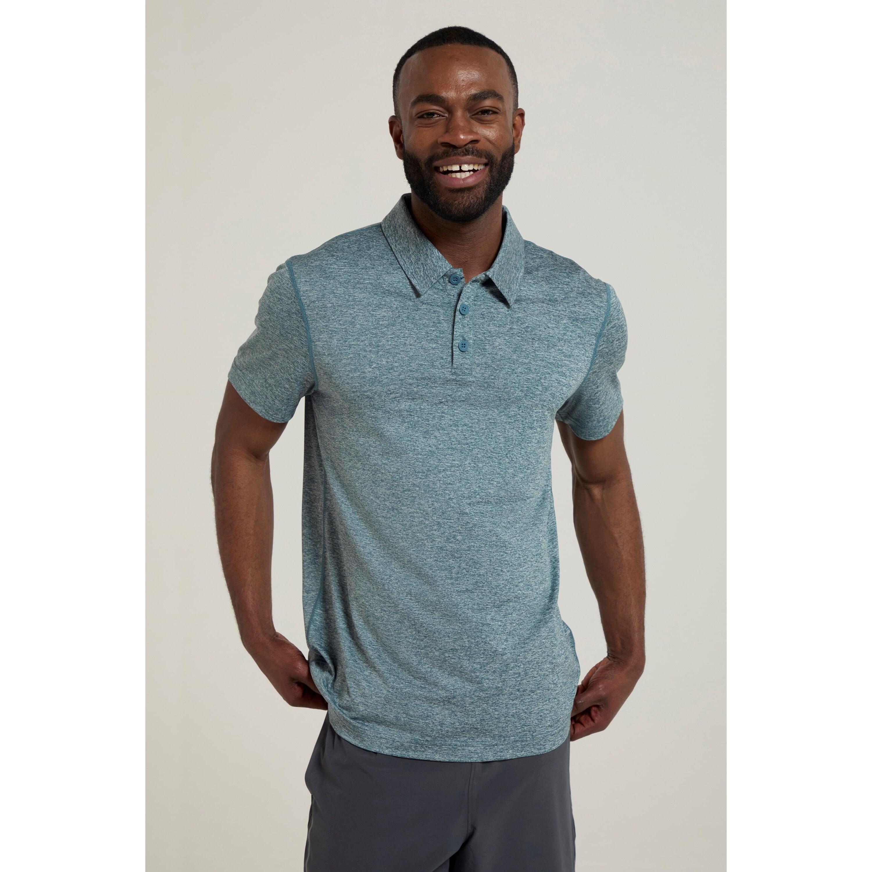 MOUNTAIN WAREHOUSE Mens Deuce IsoCool Polo Shirt (Petrol)