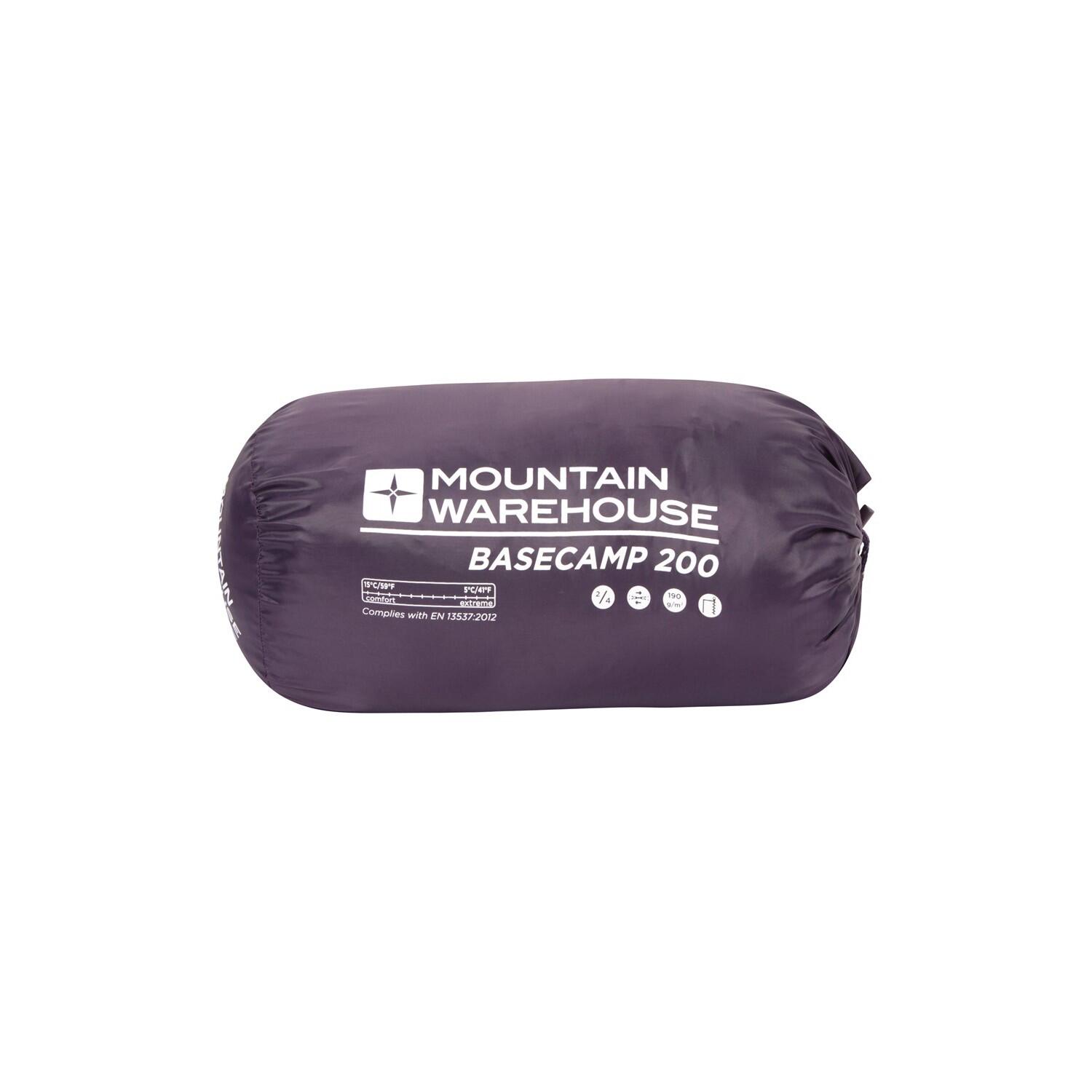 Schlafsack "Basecamp 200", Sommer Damen und Herren Violett 4/4