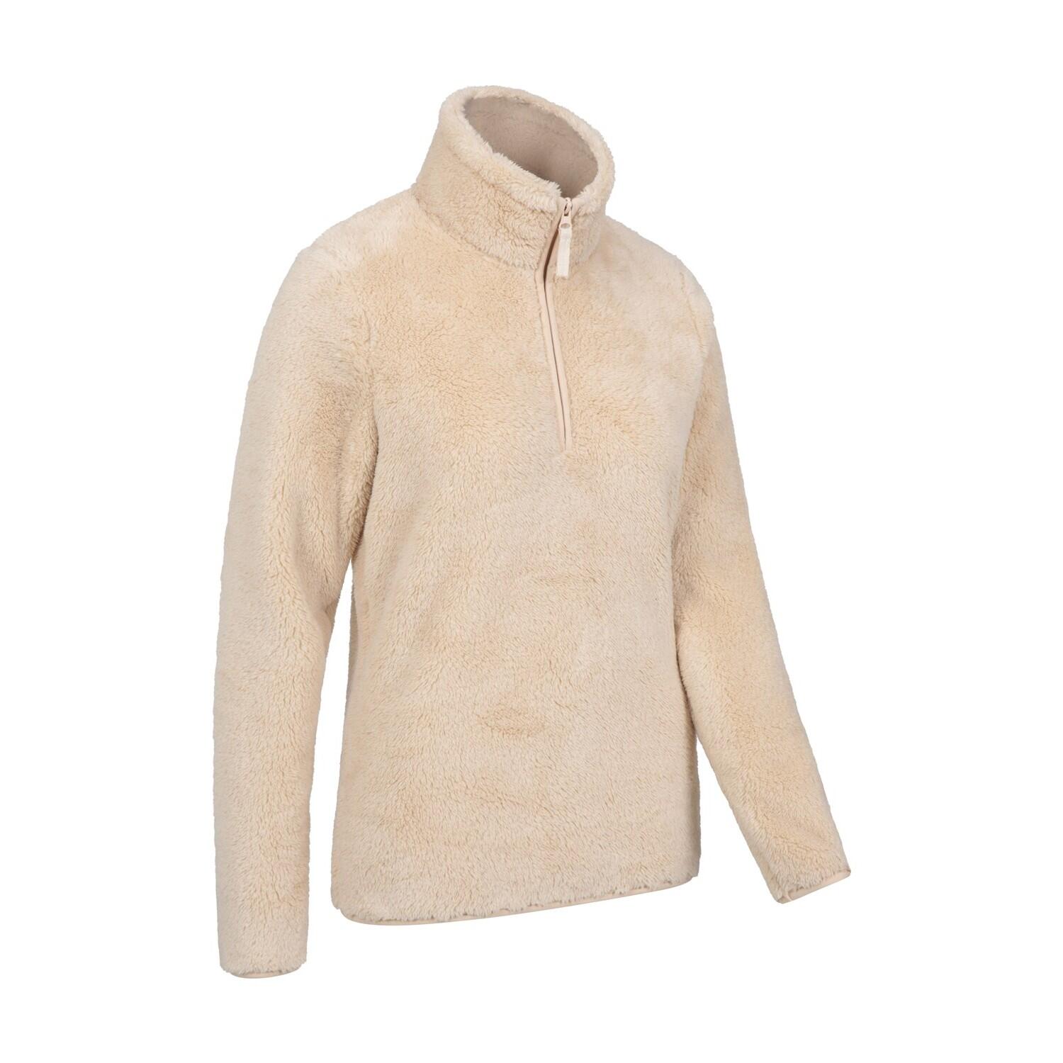 Felpa In Pile Cerniera Ad Un Quarto Donna Mountain Warehouse Beige 2/4