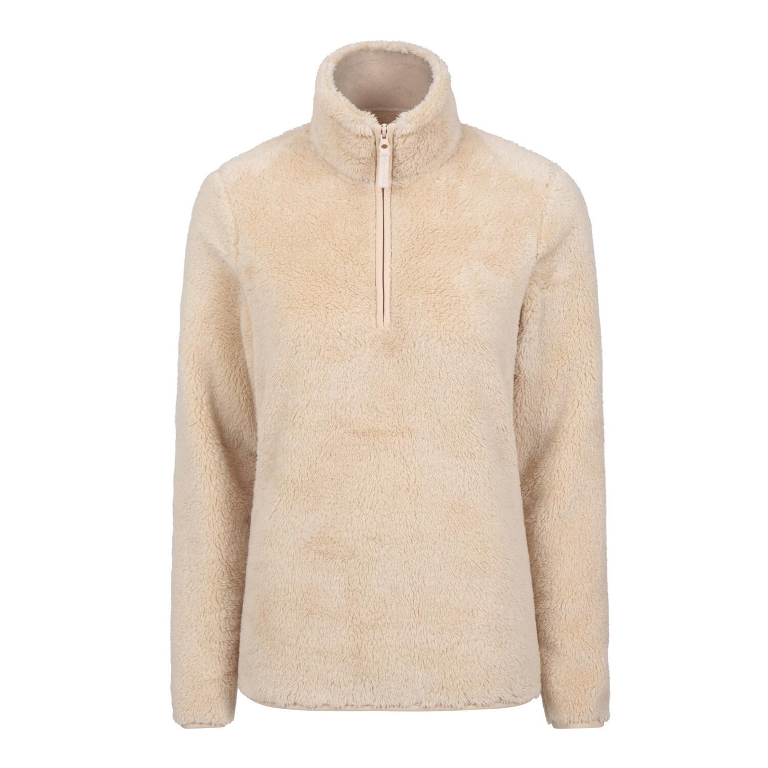 MOUNTAIN WAREHOUSE Womens/Ladies Teddy Fleece Quarter Zip Fleece Top (Beige)