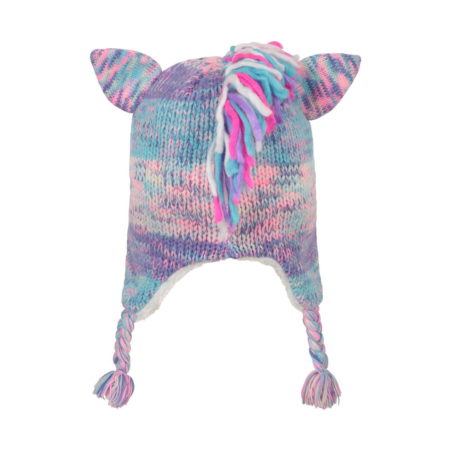 Berretto Invernale Con Paraorecchie Unicorno Bambini Mountain Warehouse Blu Rosa 2/6