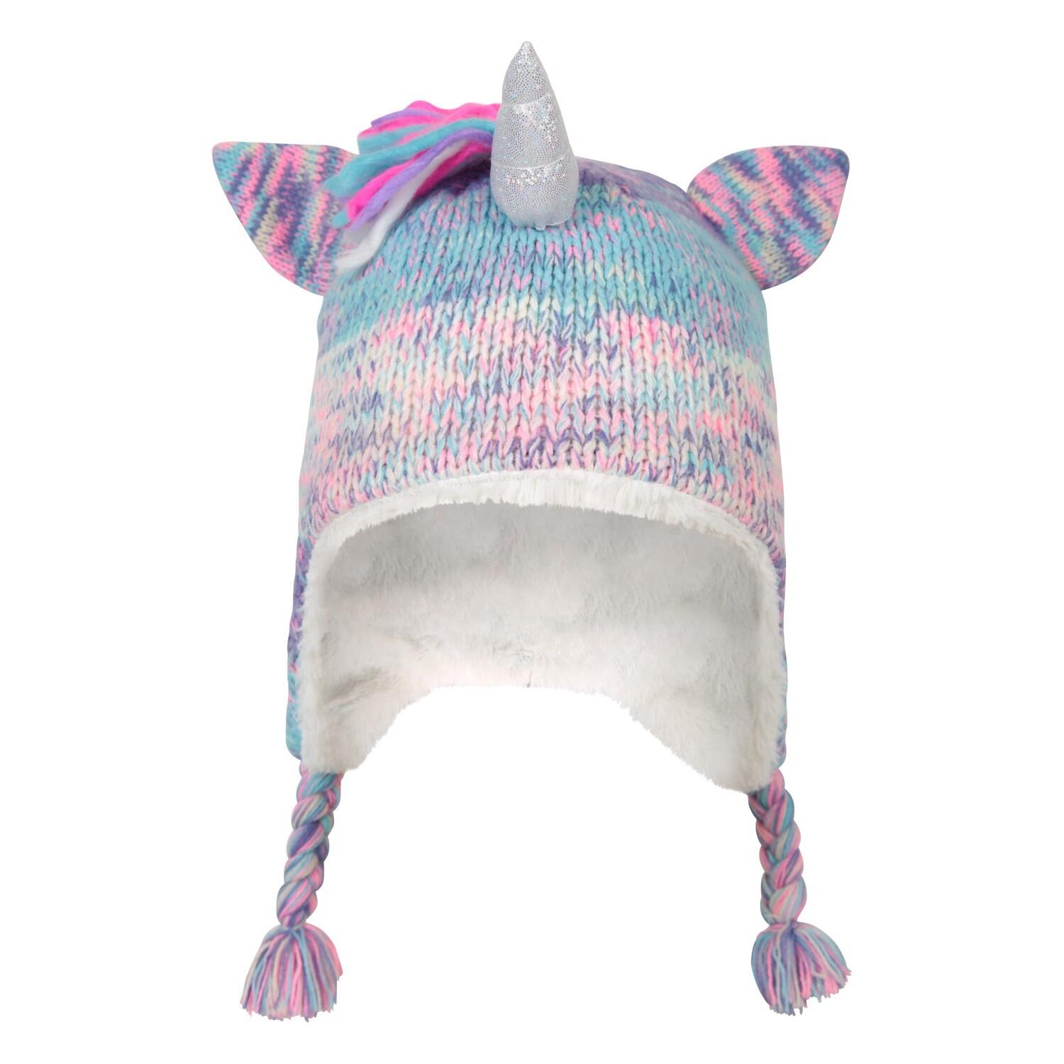 Berretto Invernale Con Paraorecchie Unicorno Bambini Mountain Warehouse Blu Rosa 4/6