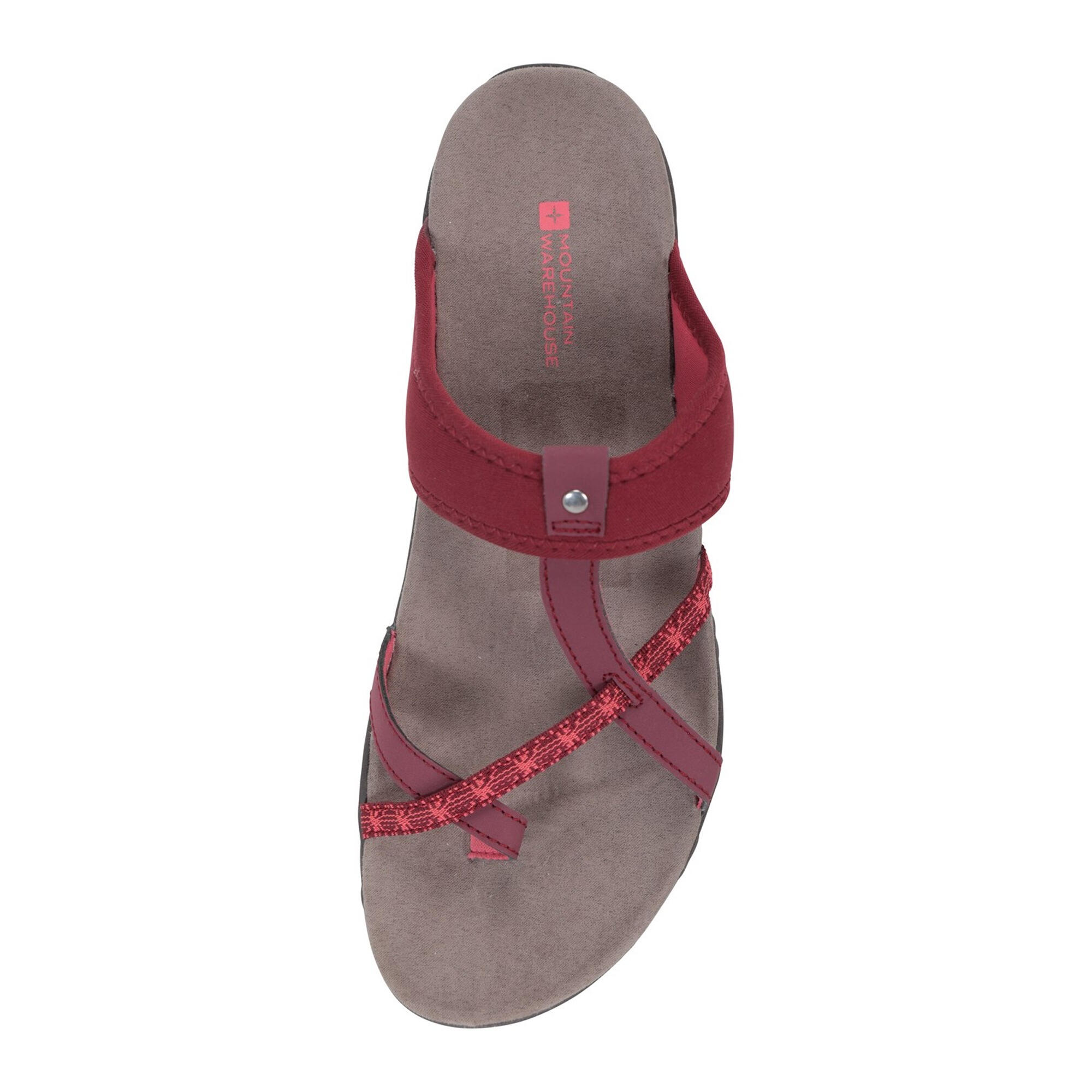 Womens/Ladies Marbella Sandals (Dark Pink) 4/4