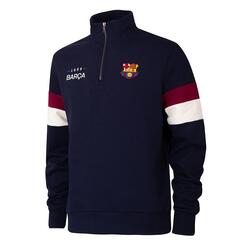 FC Barcelona 1899 Pull Bleu Marine Demi-Zip