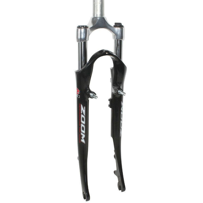 Zoom - Fourche Vtc Aluminium Ressort Compatible Frein À Disque Pivot Fileté 1"1-8-25,4 - Fourche De Vélo - Noir - Taille Unique - Decathlon