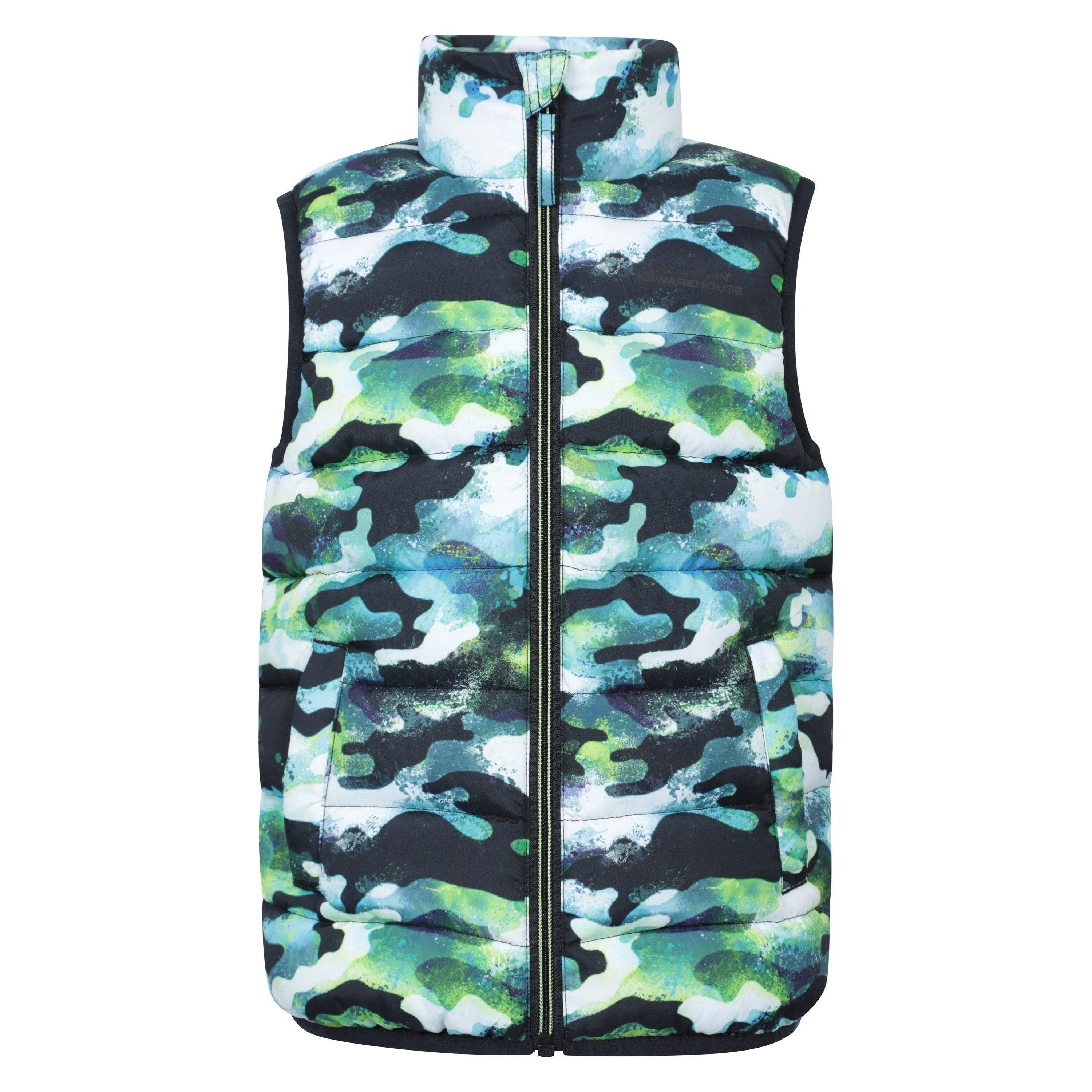 MOUNTAIN WAREHOUSE Gilet Farfalla Imbottita Bambini Mountain Warehouse Rocko Verde Acceso