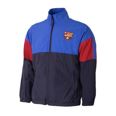 Herren - Retro Fußballjacke - FC Barcelona - Blau