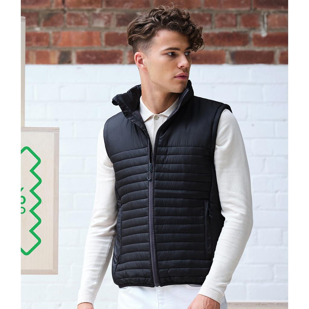 Mens Honestly Made Recycled Body Warmer (Black) 3/5
