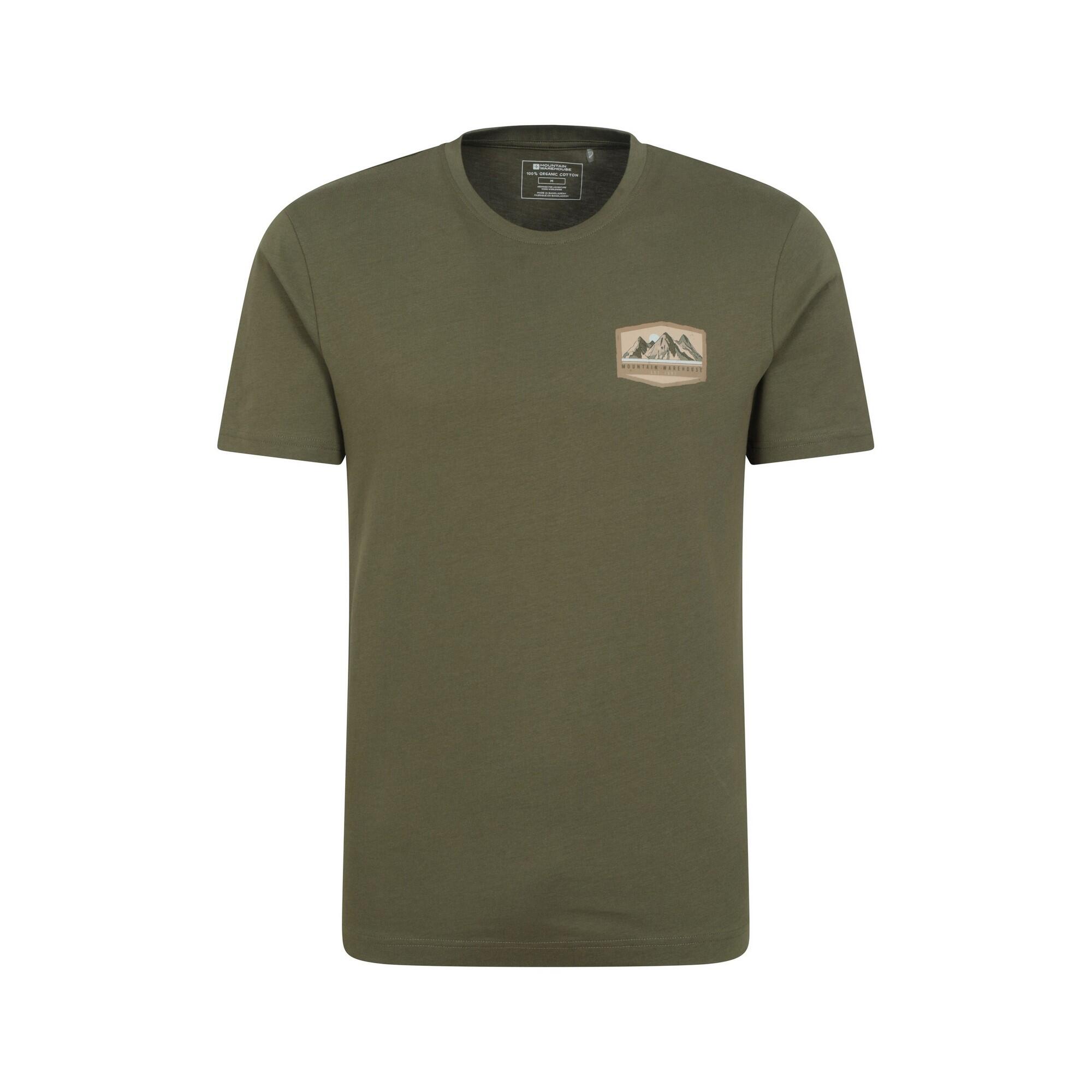 MOUNTAIN WAREHOUSE Mens Badge TShirt (Khaki Green)