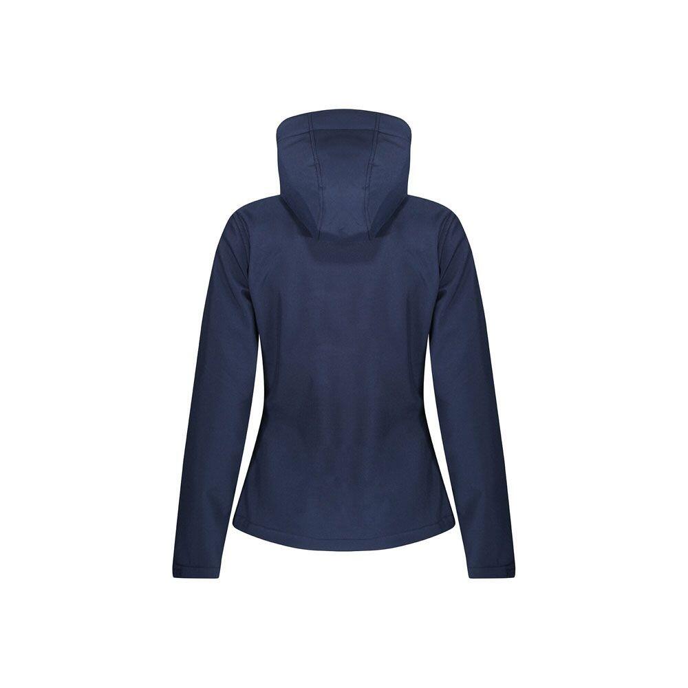 Womens/Ladies Venturer Hooded Soft Shell Jacket (Navy) 2/5