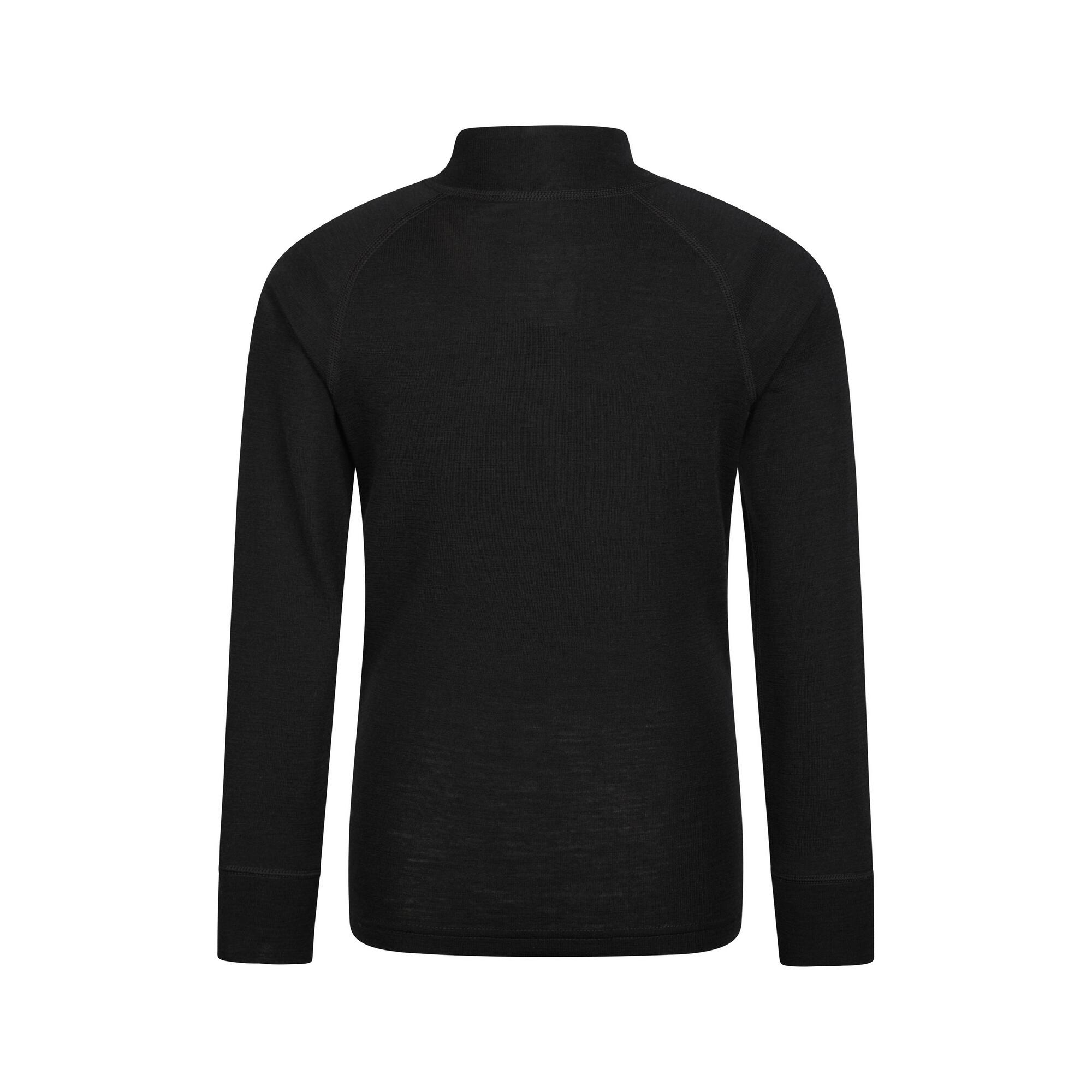 Maglietta Di Base Mezza Cerniera Bambini Mountain Warehouse Nero 2/4
