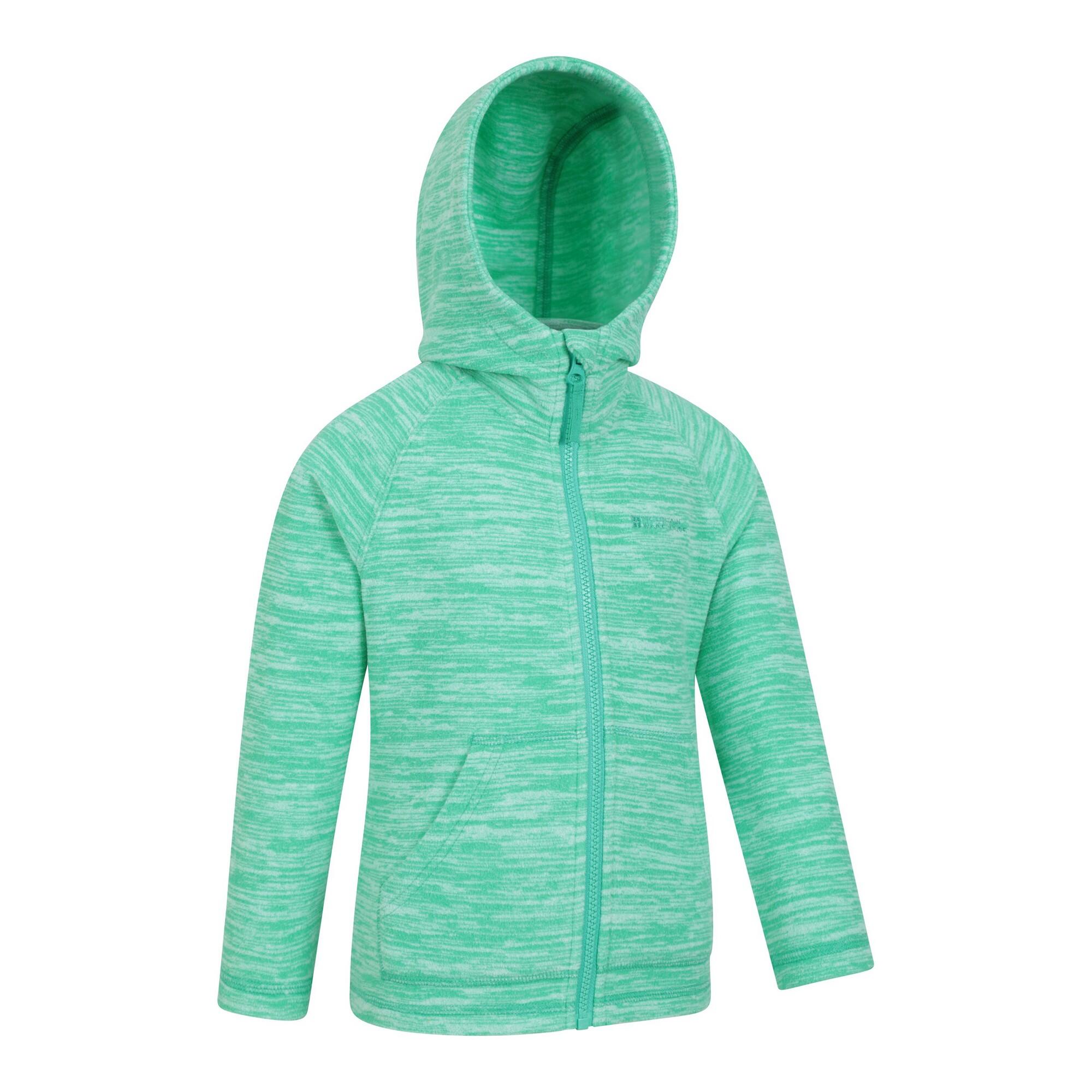 "Snowdonia II" Hoodie mit durchgehendem Reißverschluss für Kinder Grün 3/4