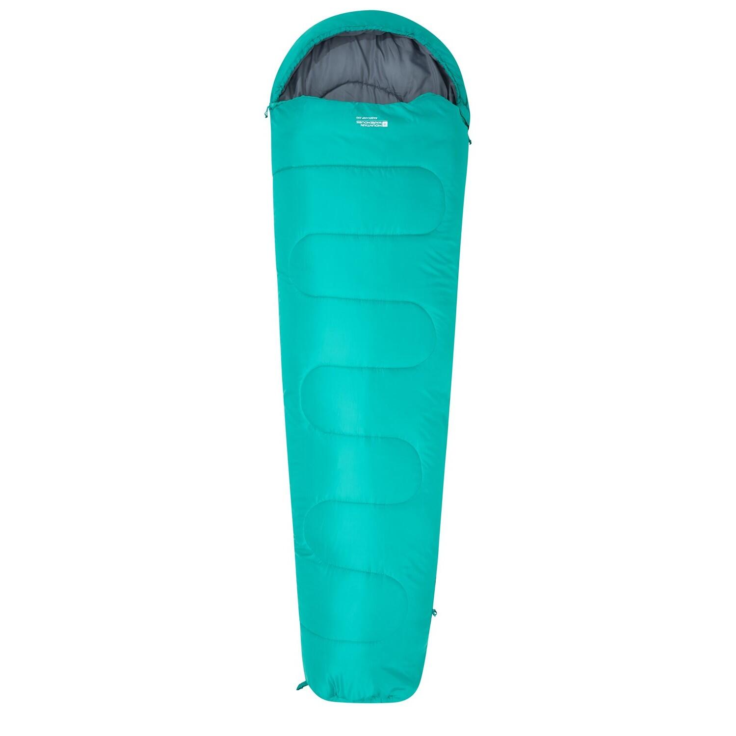 MOUNTAIN WAREHOUSE Unisex Adult Basecamp 250 Summer Mummy Sleeping Bag (Teal)