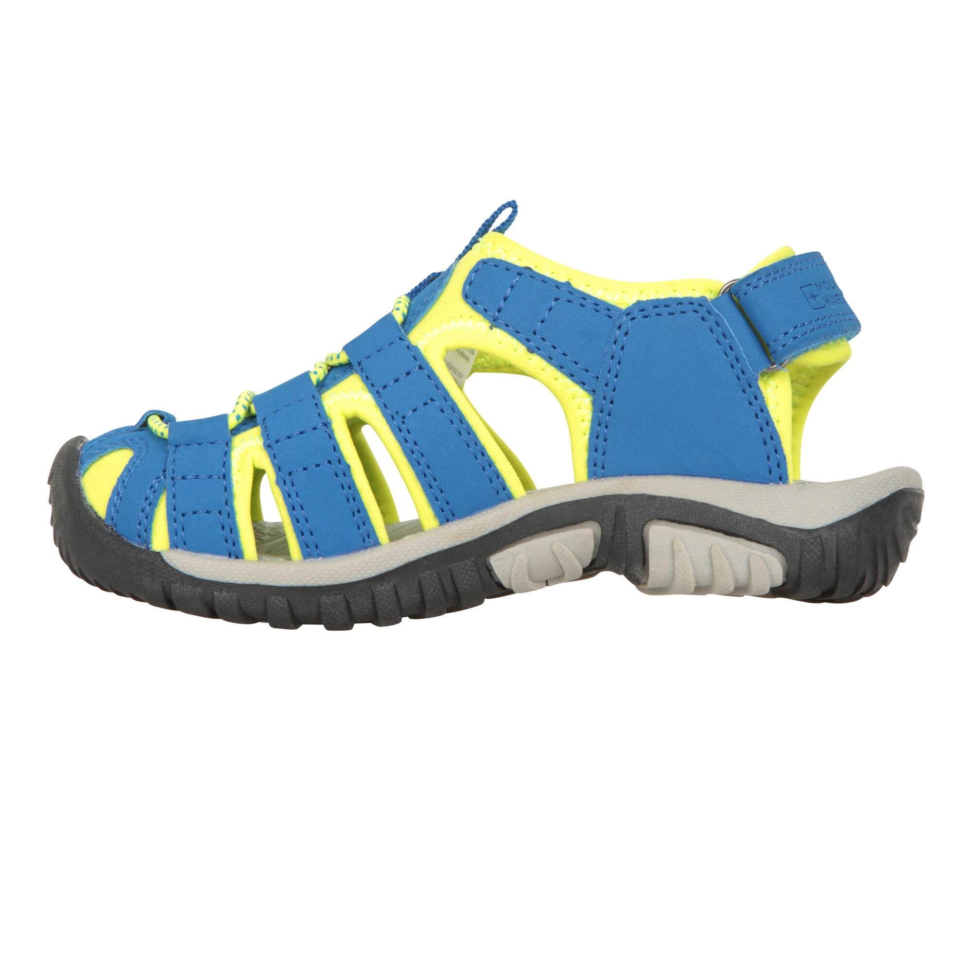 Sandales À Bout Arrondi BAY Enfant (Bleu / Jaune Fluo) 3/4