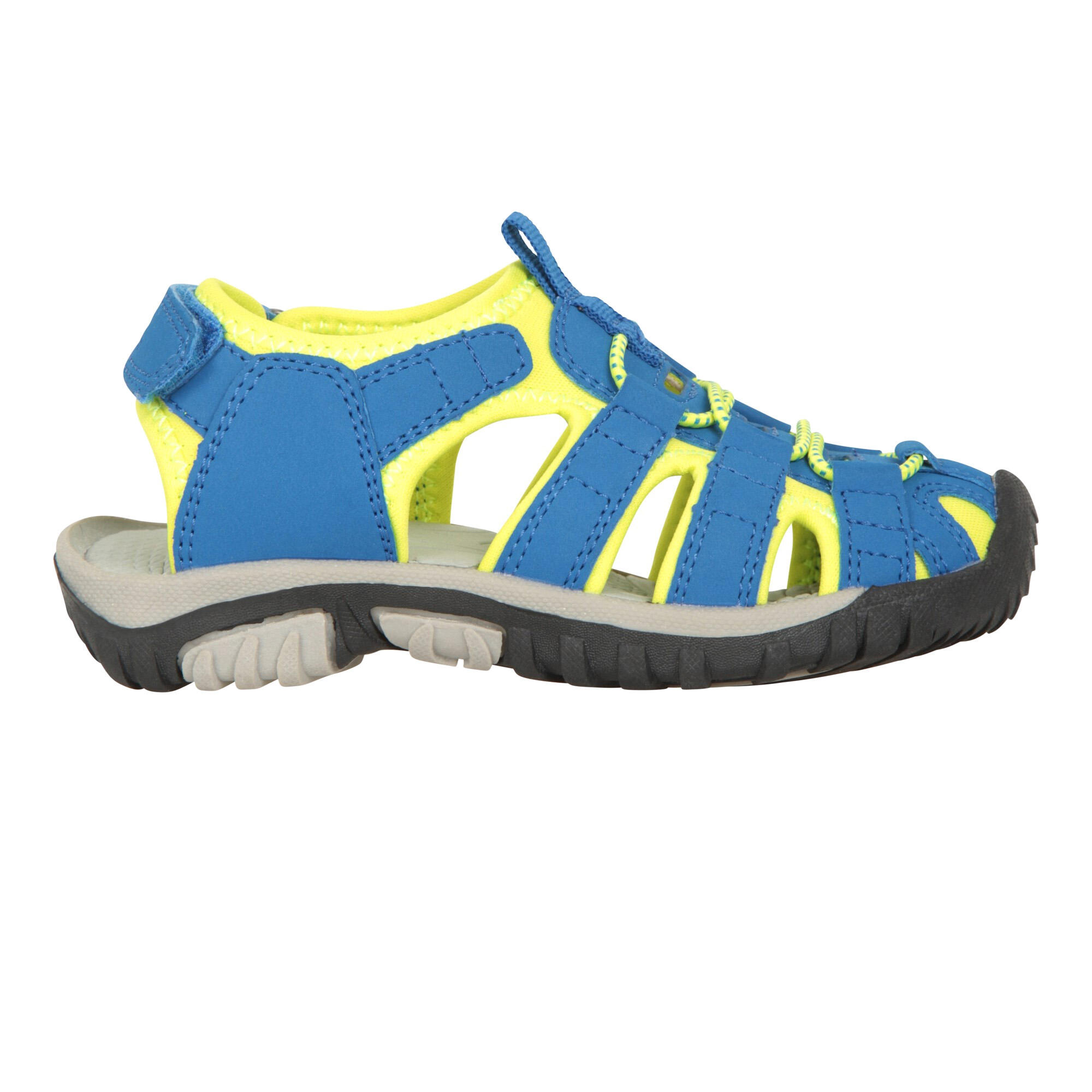 Sandales À Bout Arrondi BAY Enfant (Bleu / Jaune Fluo) 4/4