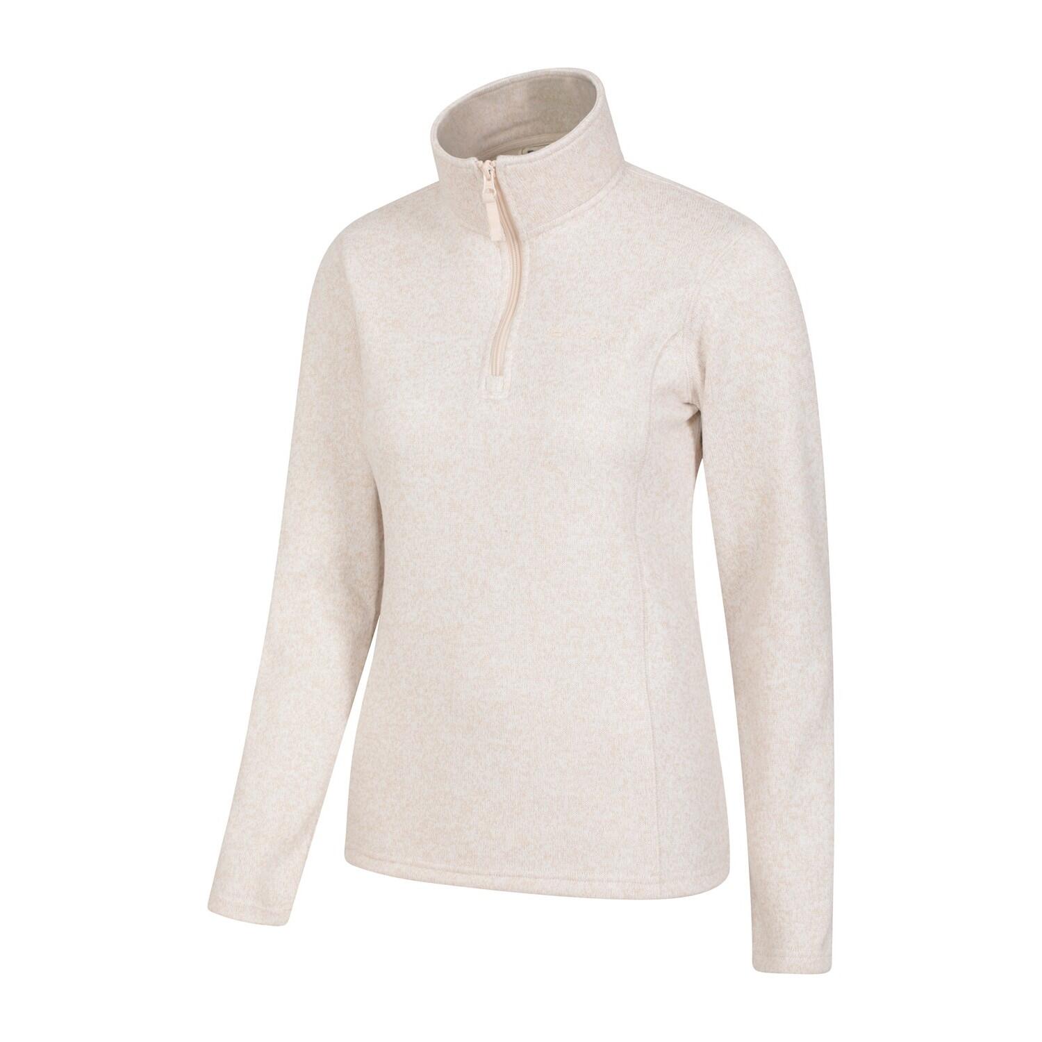 Felpa In Pile Mezza Cerniera Donna Mountain Warehouse Idris Beige 2/4