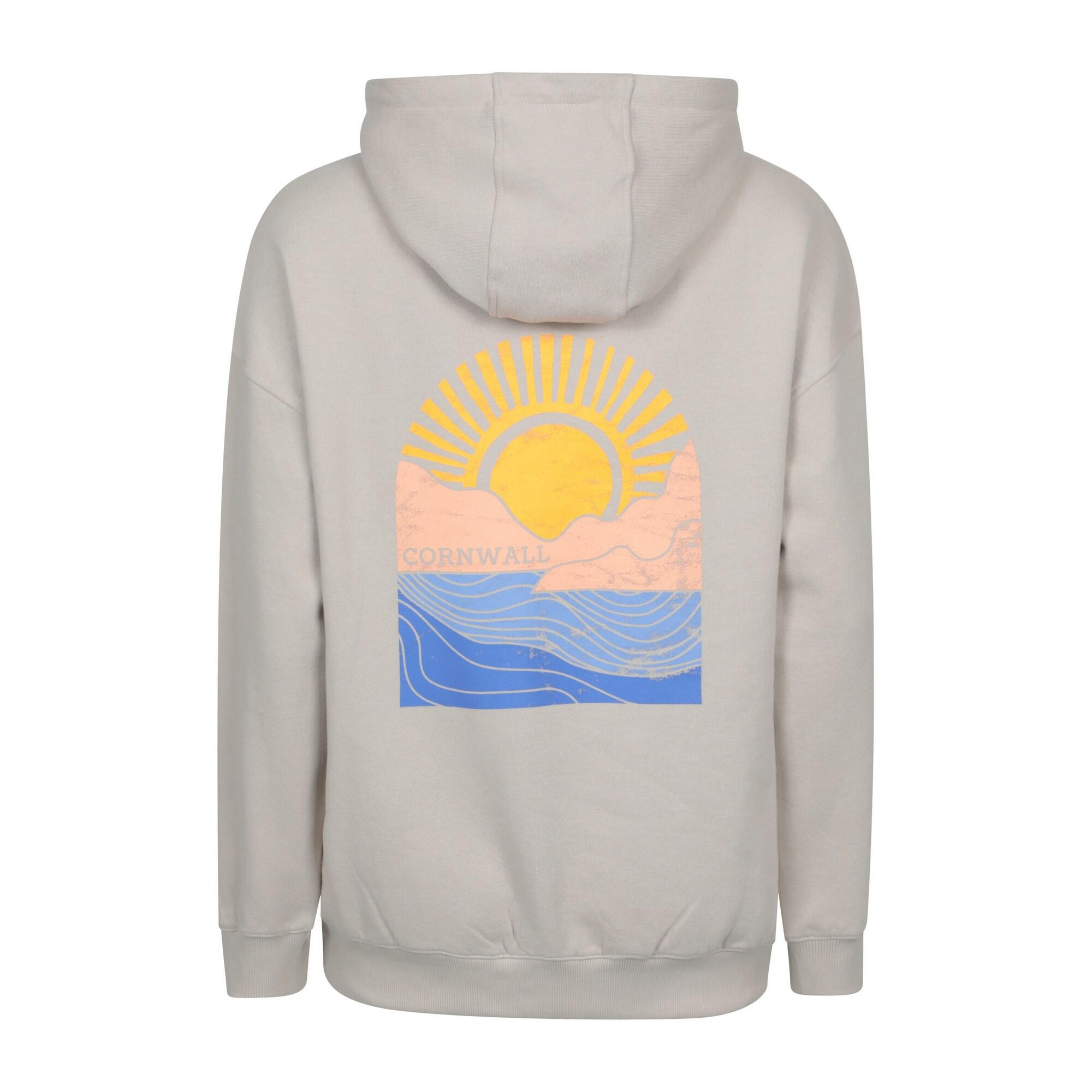 Womens/Ladies Cornwall Relaxed Fit Hoodie (Light Beige) 2/4