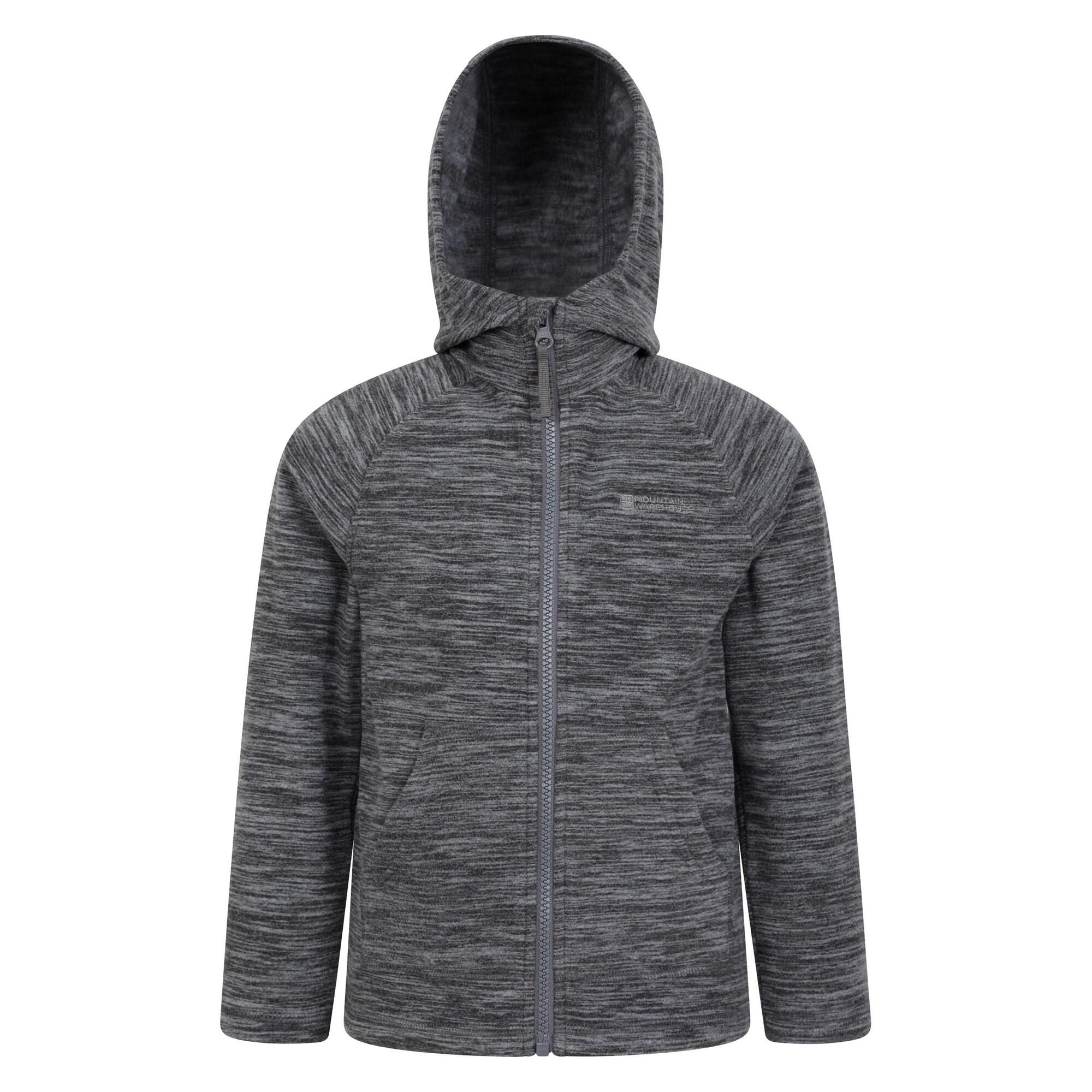 MOUNTAIN WAREHOUSE Felpa Con Cappuccio E Zip Intera Bambini Mountain Warehouse Snowdonia II Grigio