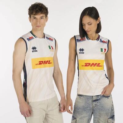 Errea naz. t-shirt italië volley 2e mg unisex competitie winkel volwassenen
