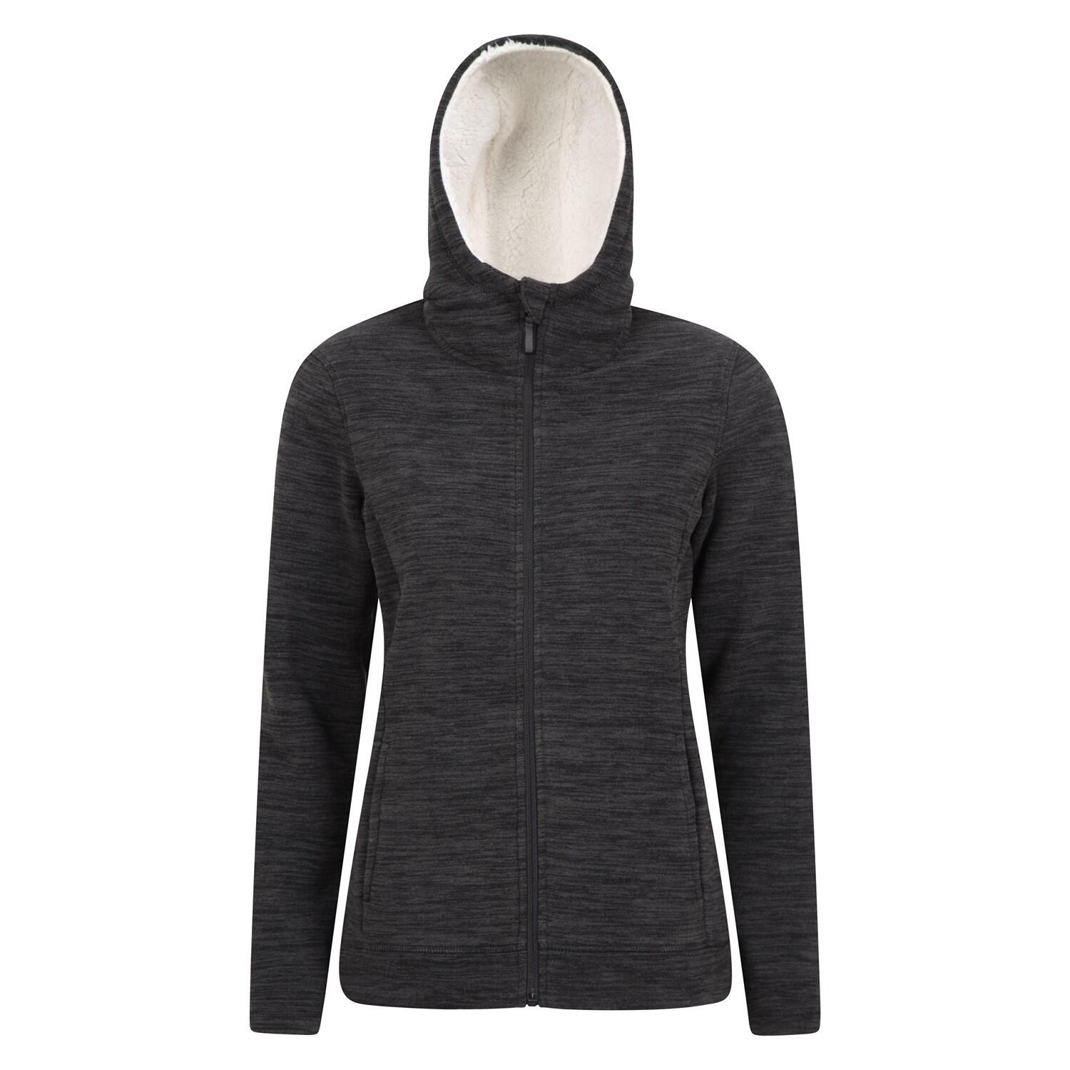 MOUNTAIN WAREHOUSE Felpa Con Cappuccio E Zip Intera Donna Mountain Warehouse Snowdonia Nero