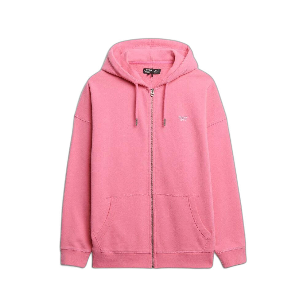 Superdry - Sweatshirt À Capuche Zippé Femme Superdry Studios - T-shirt Manches Courtes - Rose - Decathlon