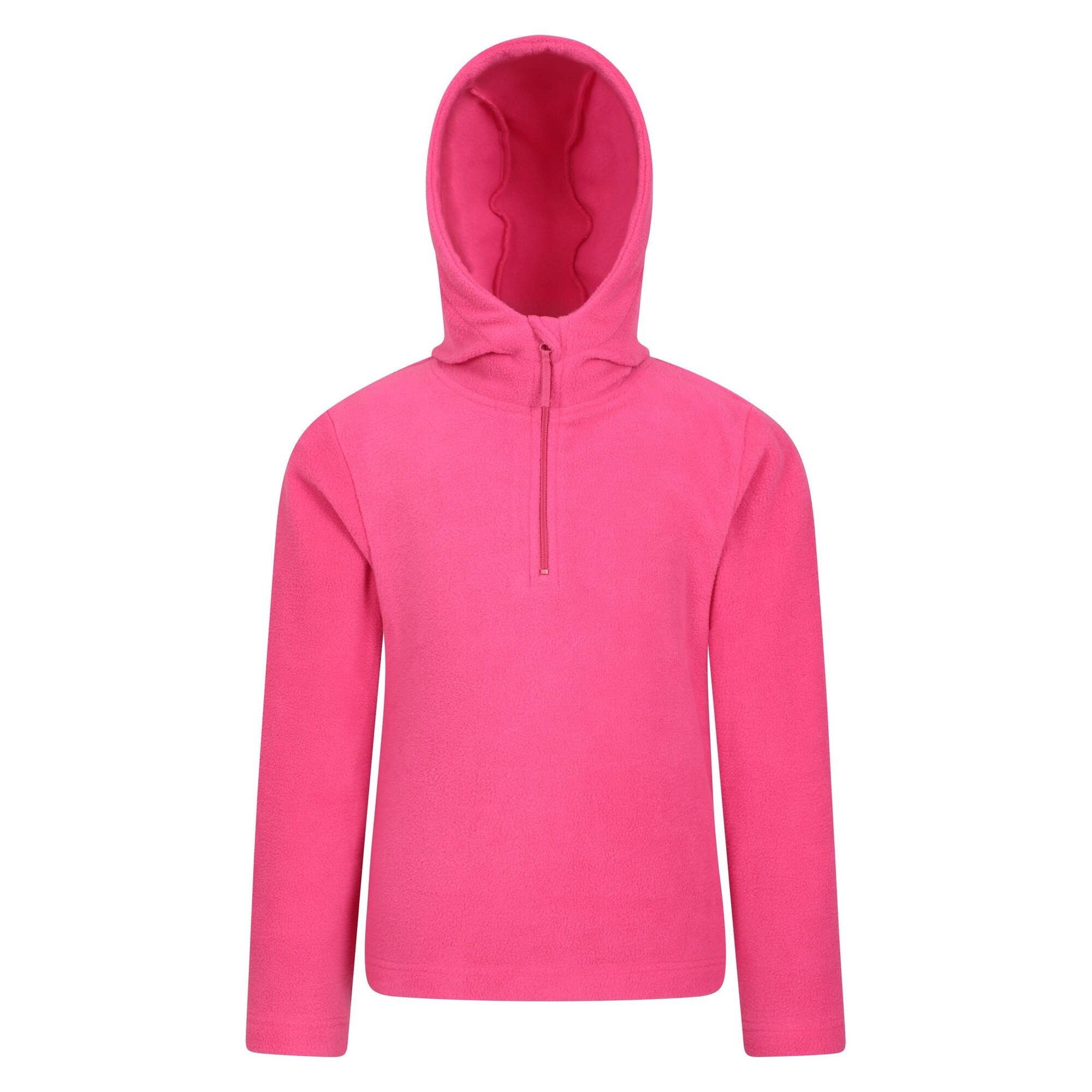 MOUNTAIN WAREHOUSE Childrens/Kids Camber II Fleece Hoodie (Dark Pink)