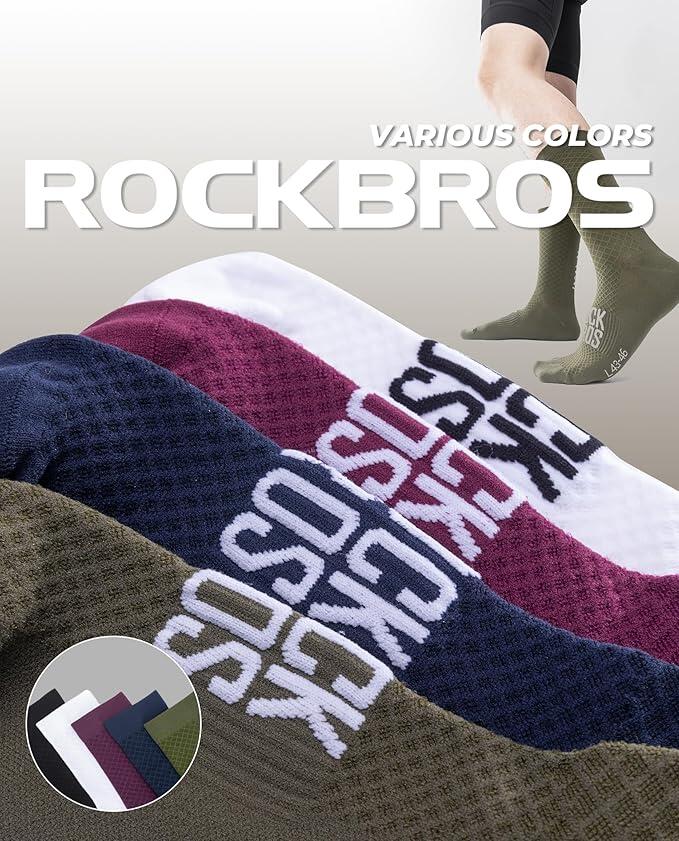 ROCKBROS Road to Sky Ademend Lange Fietssokken Unisex S Violet 5/6