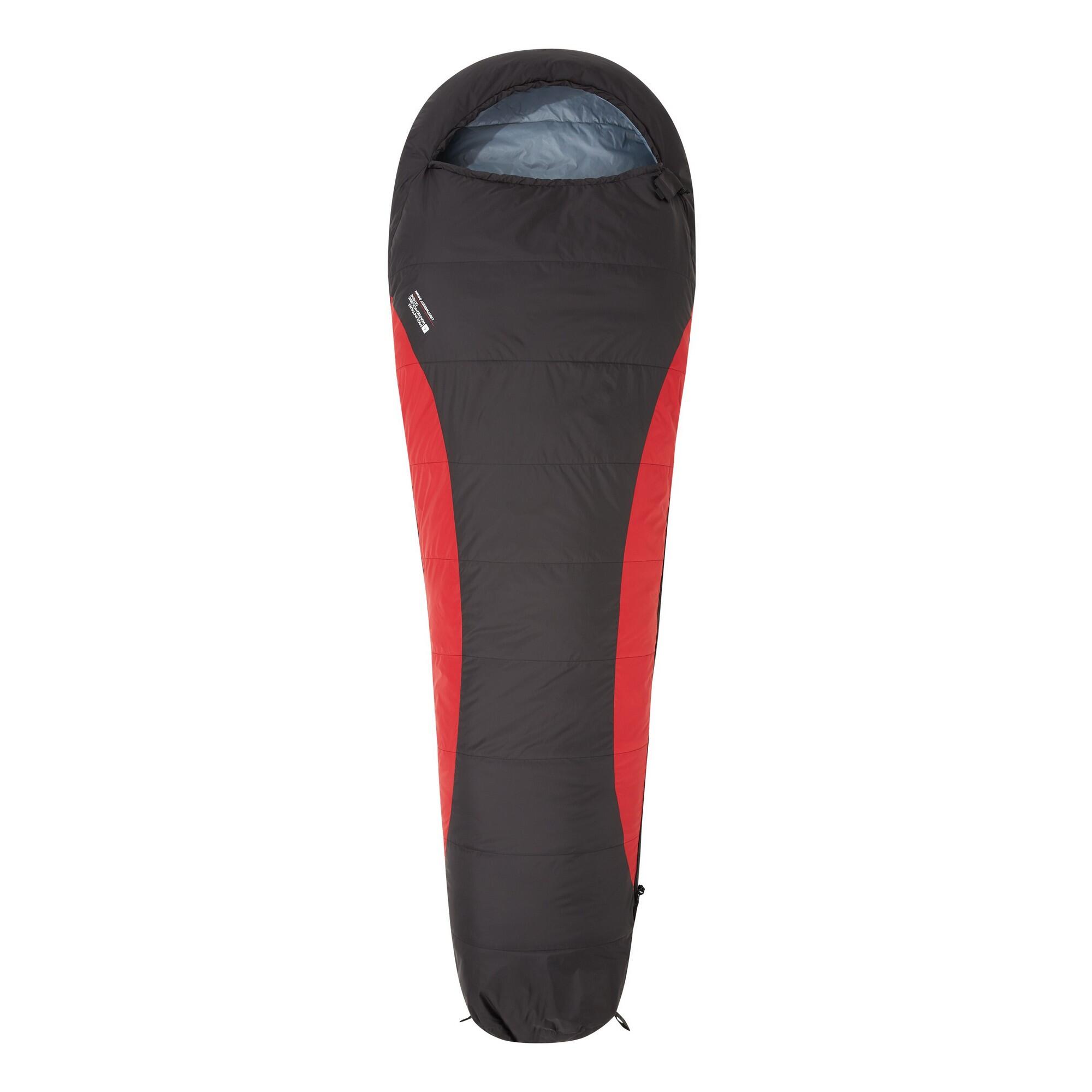 MOUNTAIN WAREHOUSE Lightweight Winter Mummy Sleeping Bag (Red/Black)