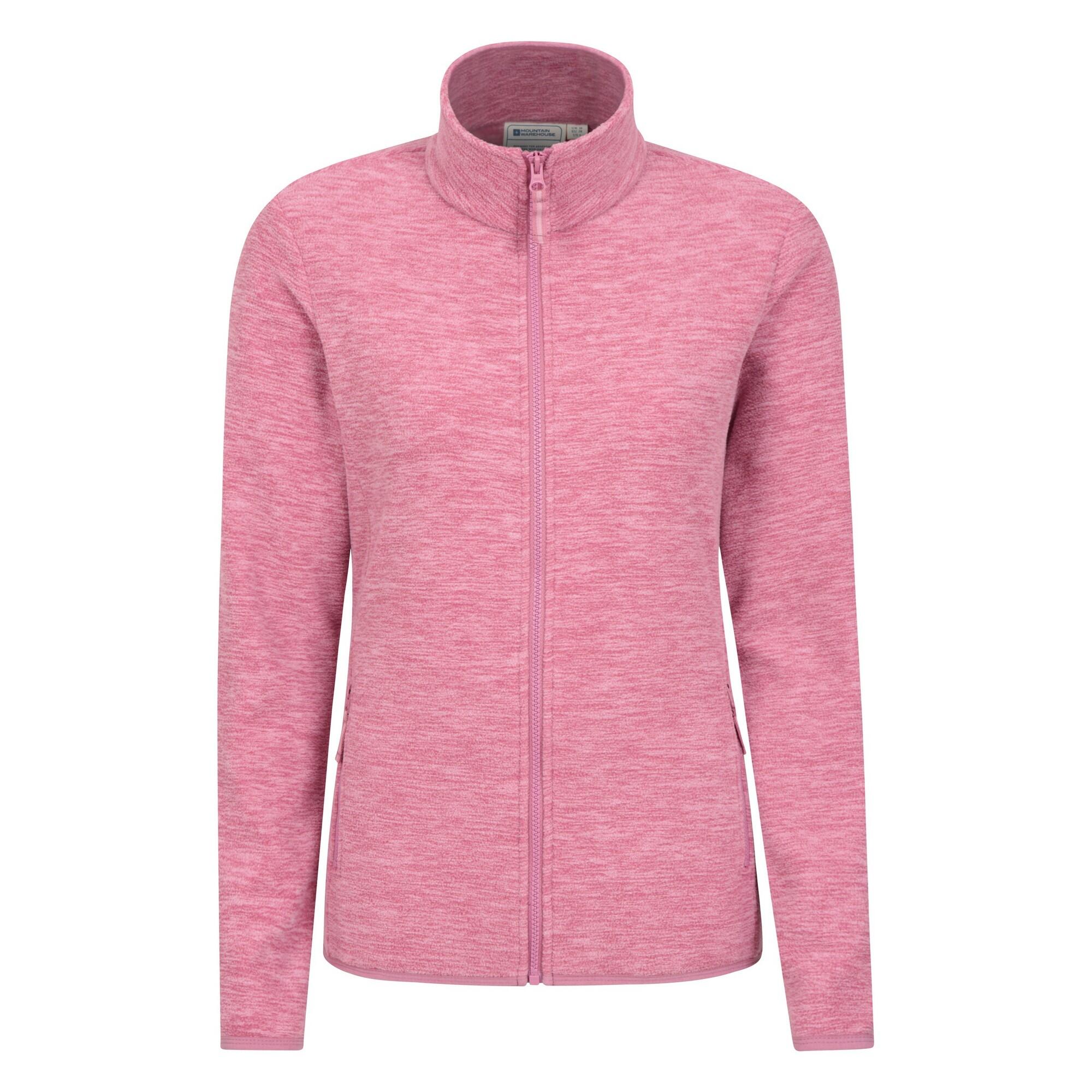 MOUNTAIN WAREHOUSE Womens/Ladies Snowdon II Melange Full Zip Fleece Jacket (Pink)