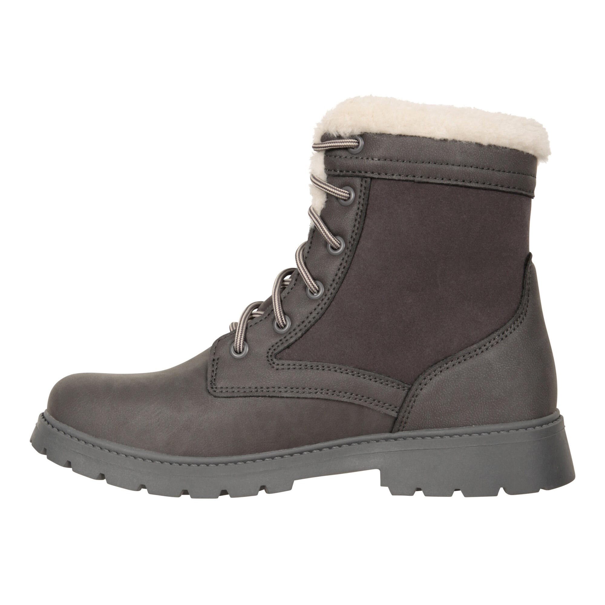 Womens/Ladies Thermal Waterproof Ankle Boots (Charcoal) 3/4