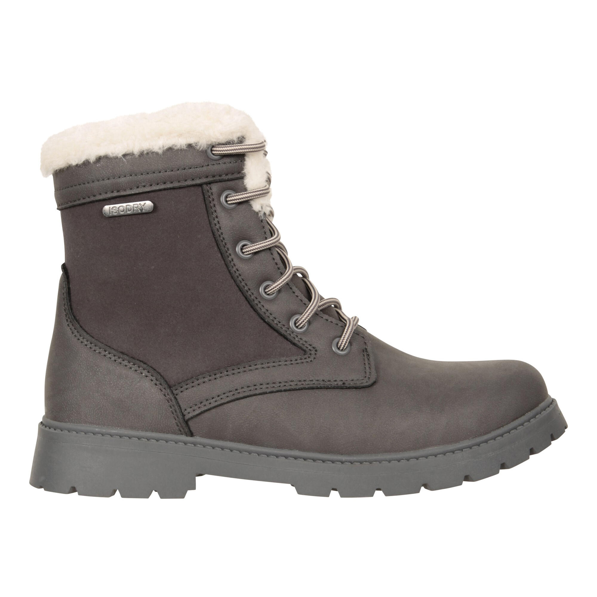 Womens/Ladies Thermal Waterproof Ankle Boots (Charcoal) 4/4