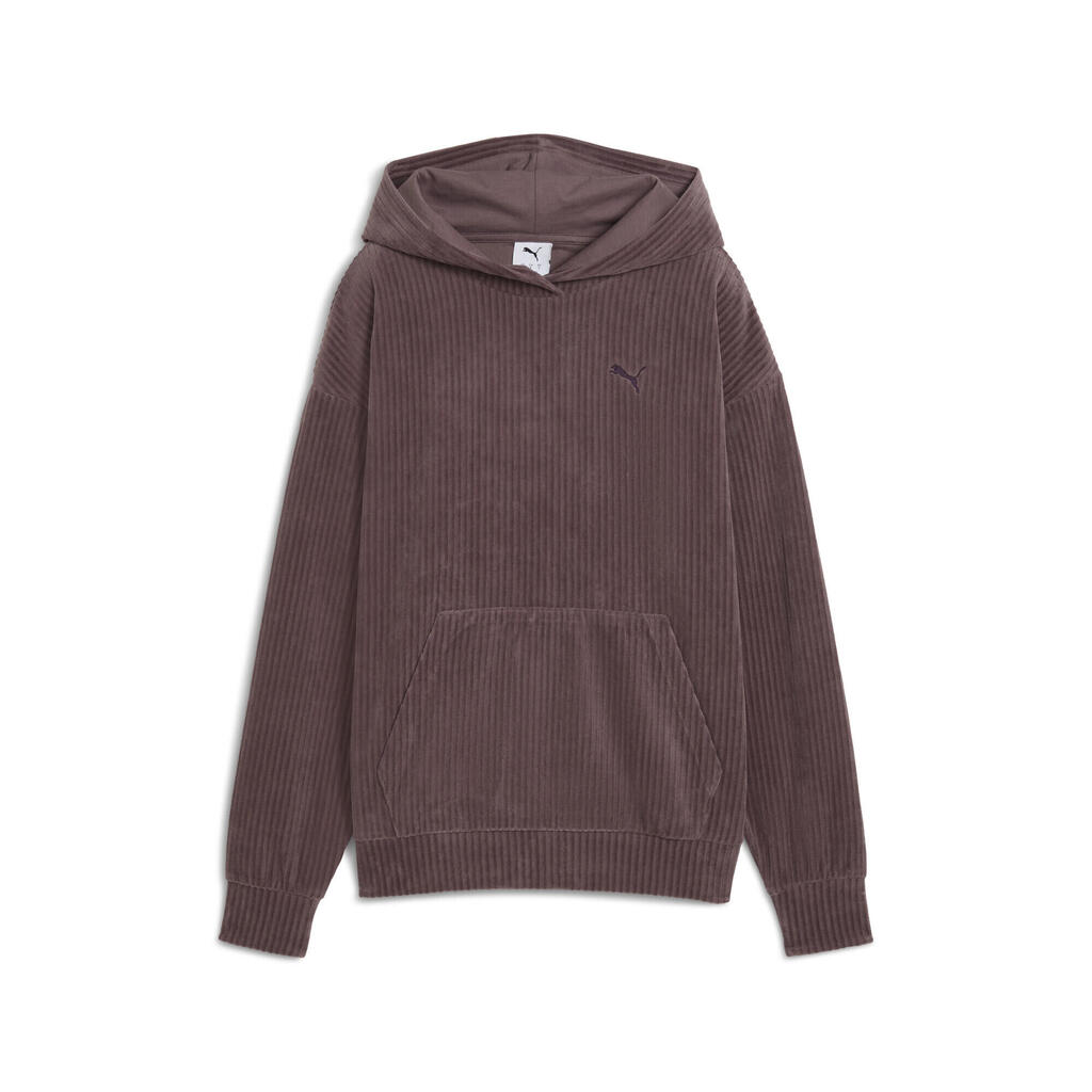 Comfortable corduroy hooded sweatshirt for women Puma