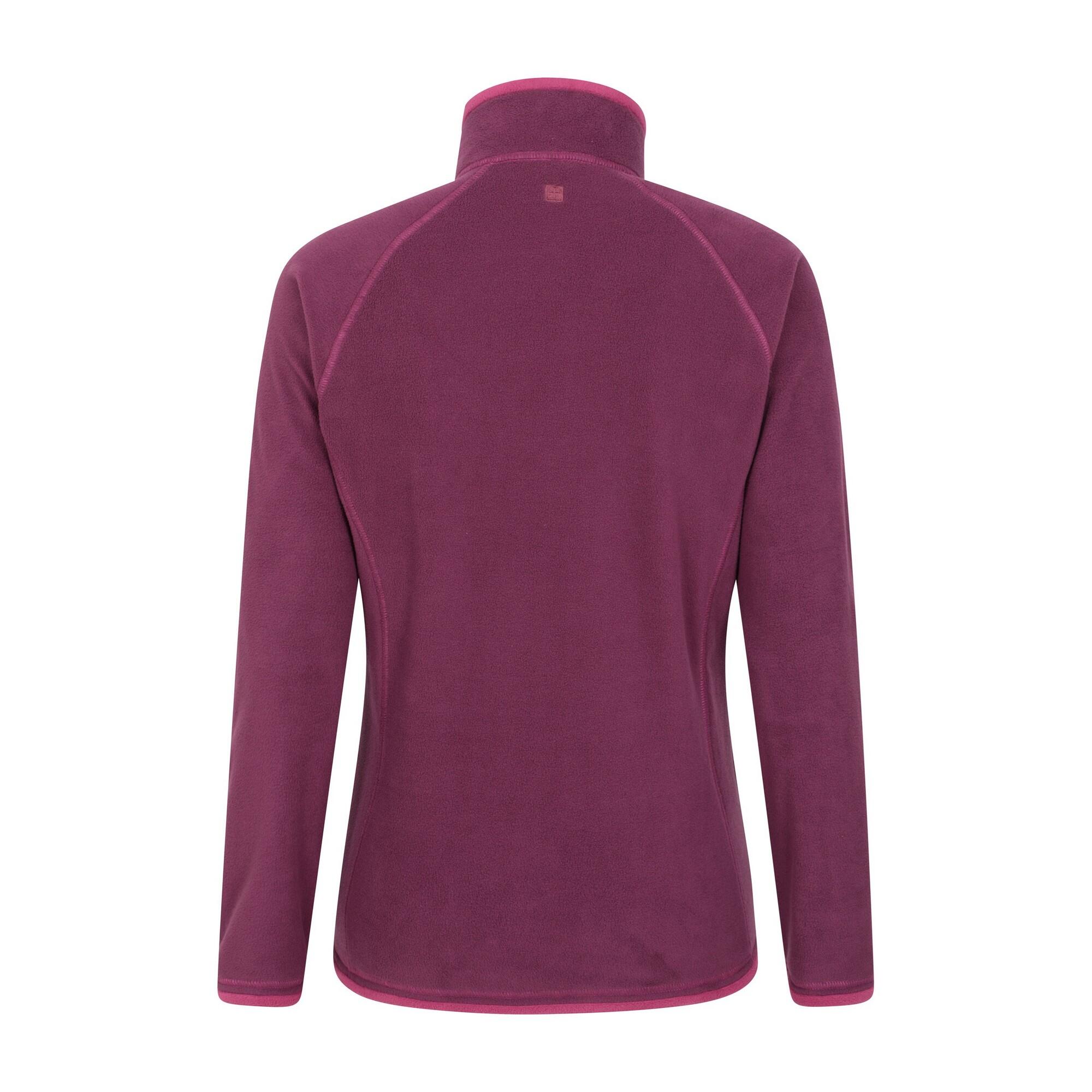 Womens/Ladies Montana Half Zip Fleece Top (Berry) 2/4