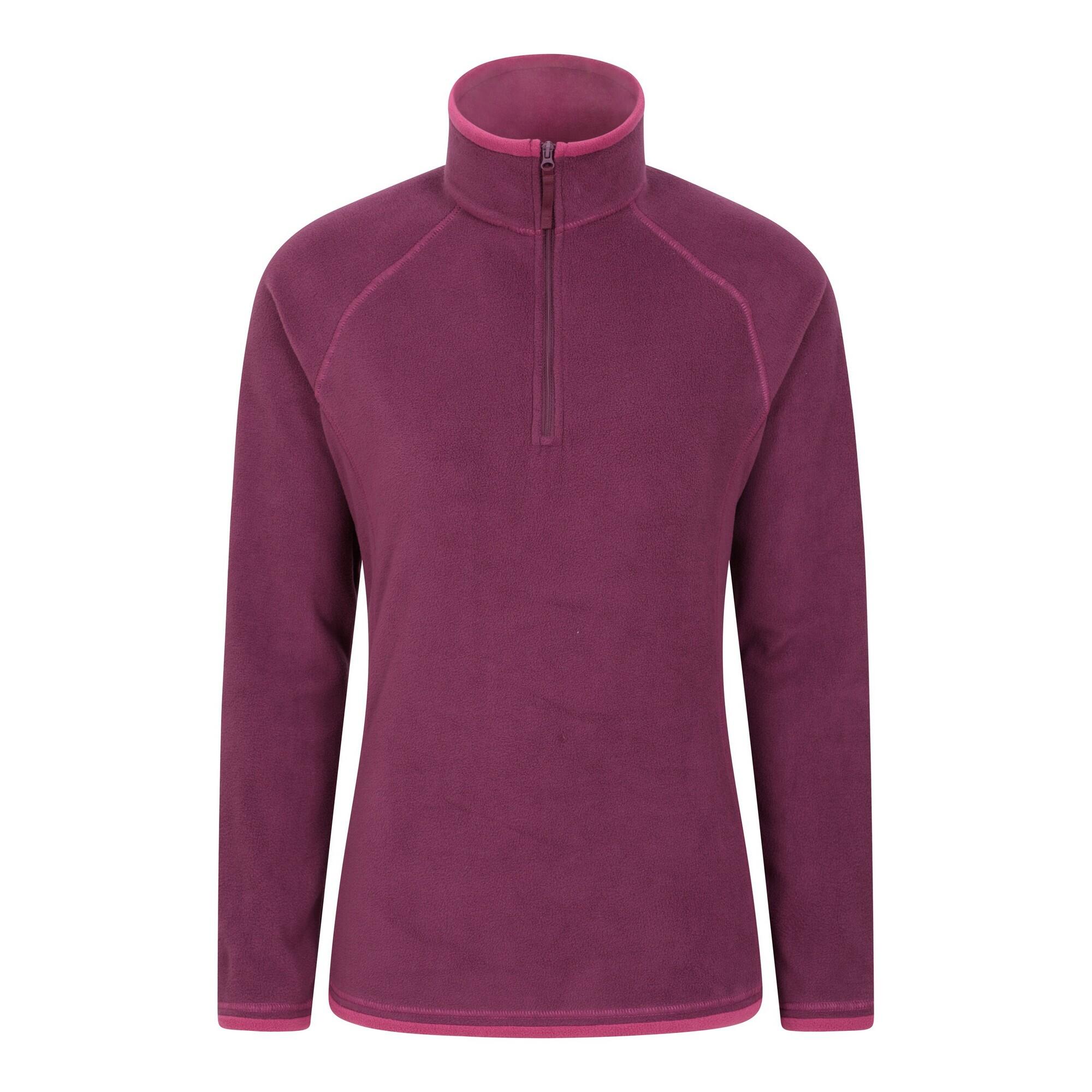 MOUNTAIN WAREHOUSE Womens/Ladies Montana Half Zip Fleece Top (Berry)