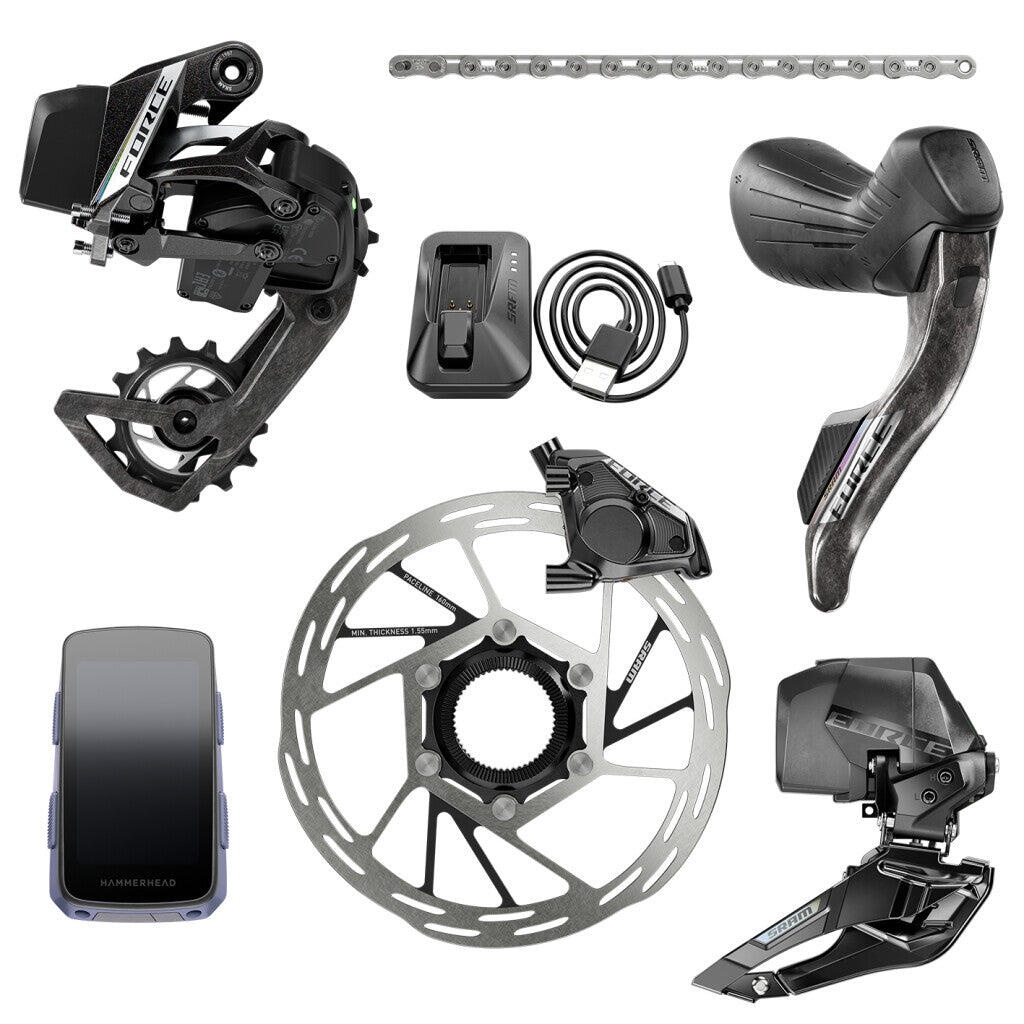 Gruppo Sram Force AXS E1 2x12V con Hammerhead Karoo 2/2
