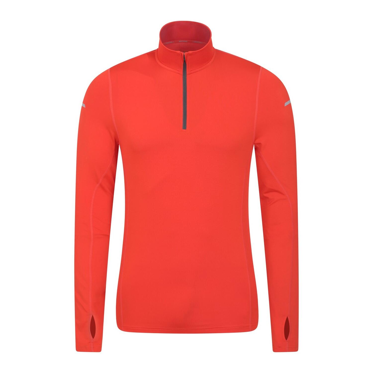 MOUNTAIN WAREHOUSE Mens Vault Half Zip LongSleeved Top (Orange)