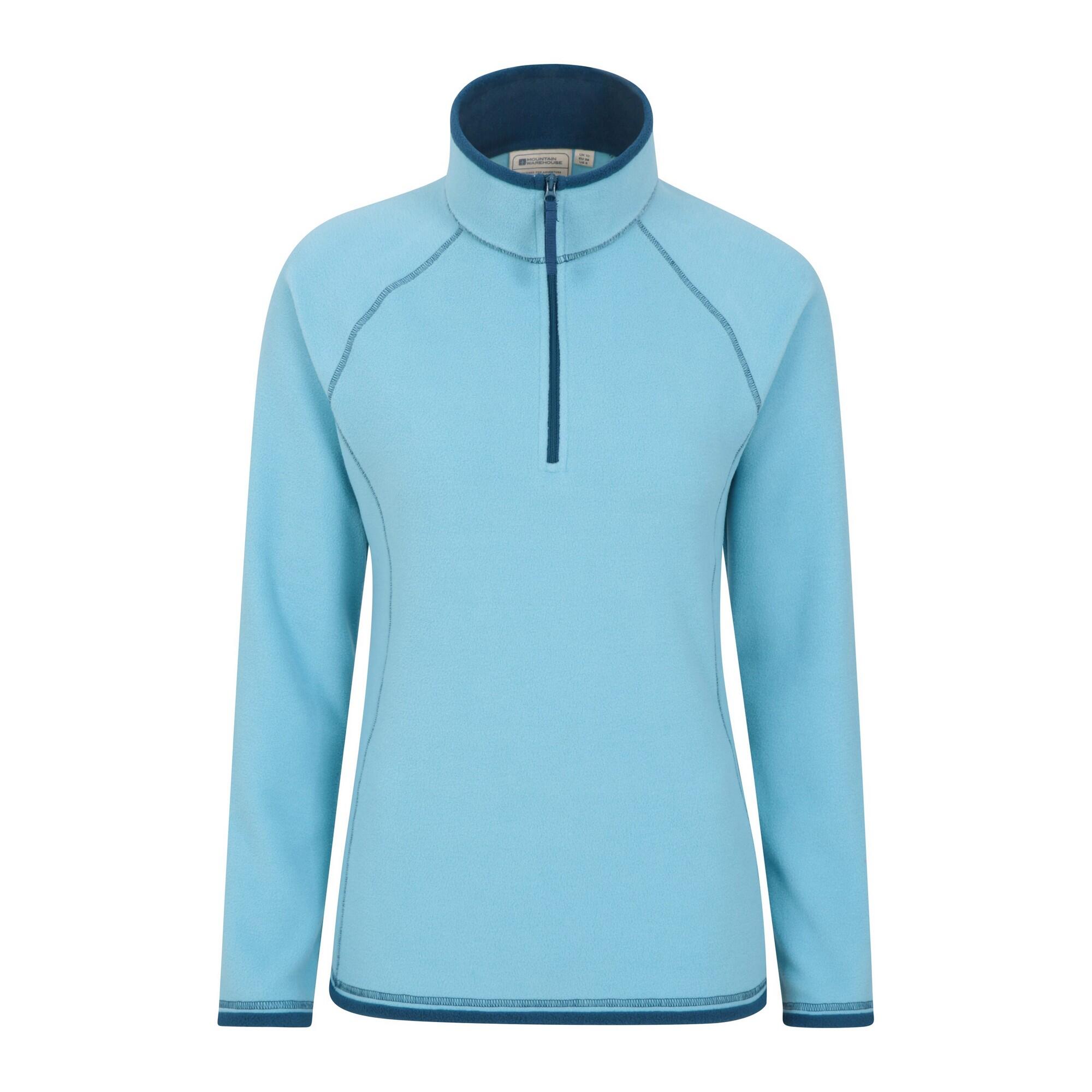 MOUNTAIN WAREHOUSE Womens/Ladies Montana Half Zip Fleece Top (Blue)