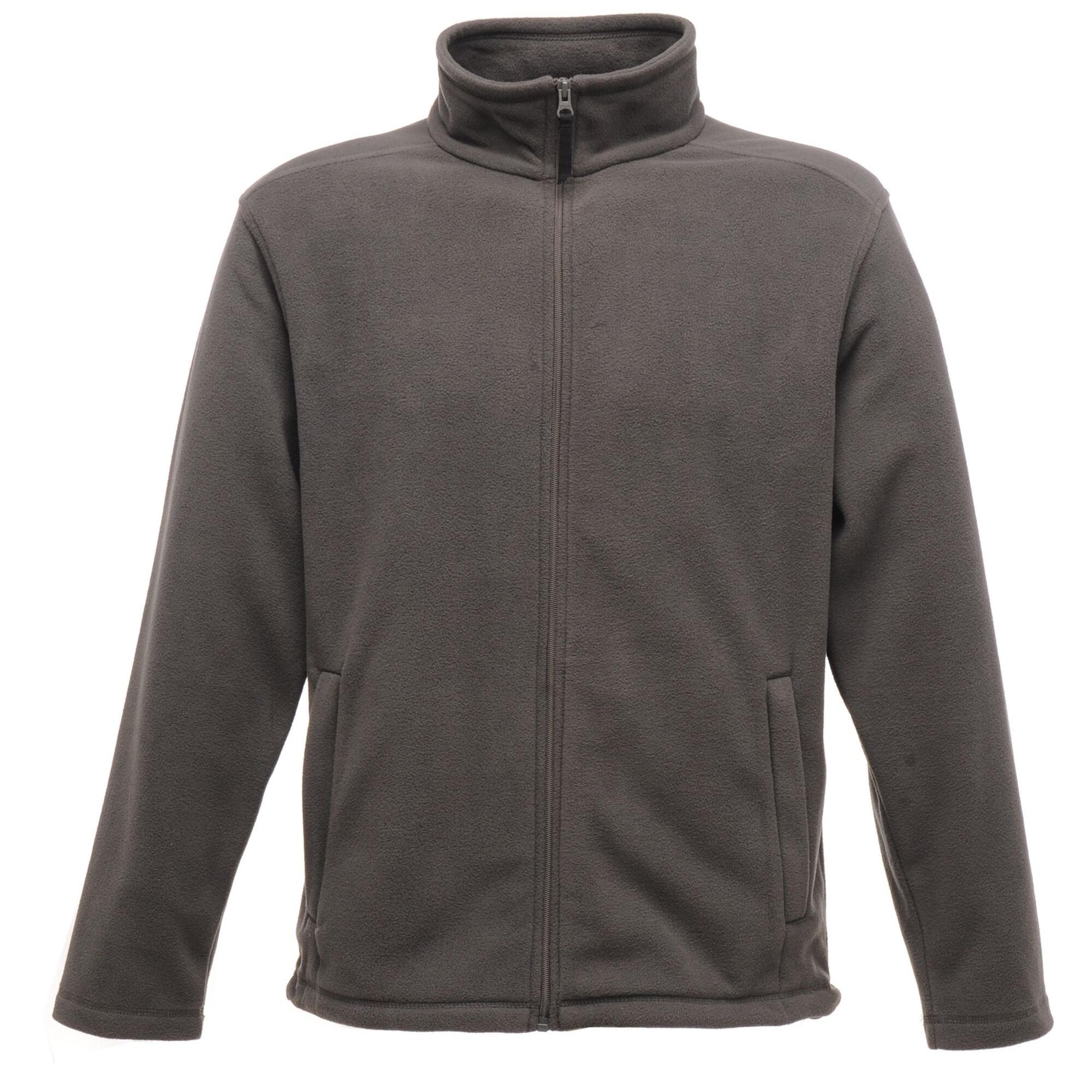 REGATTA Mens Plain Micro Fleece Full Zip Jacket (Layer Lite) (Seal Grey)