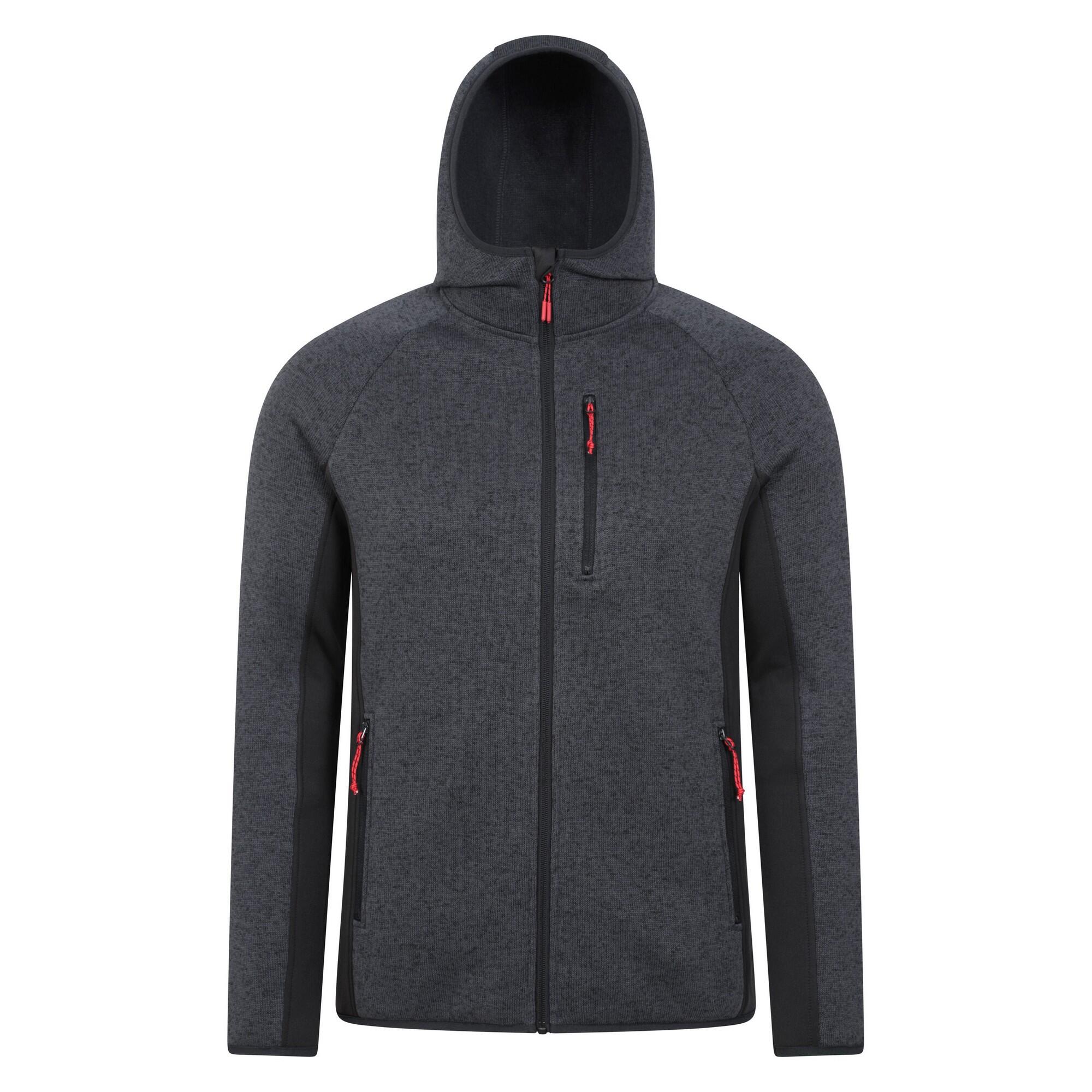 MOUNTAIN WAREHOUSE Mens Treston Fleece Hooded Hoodie (Black)