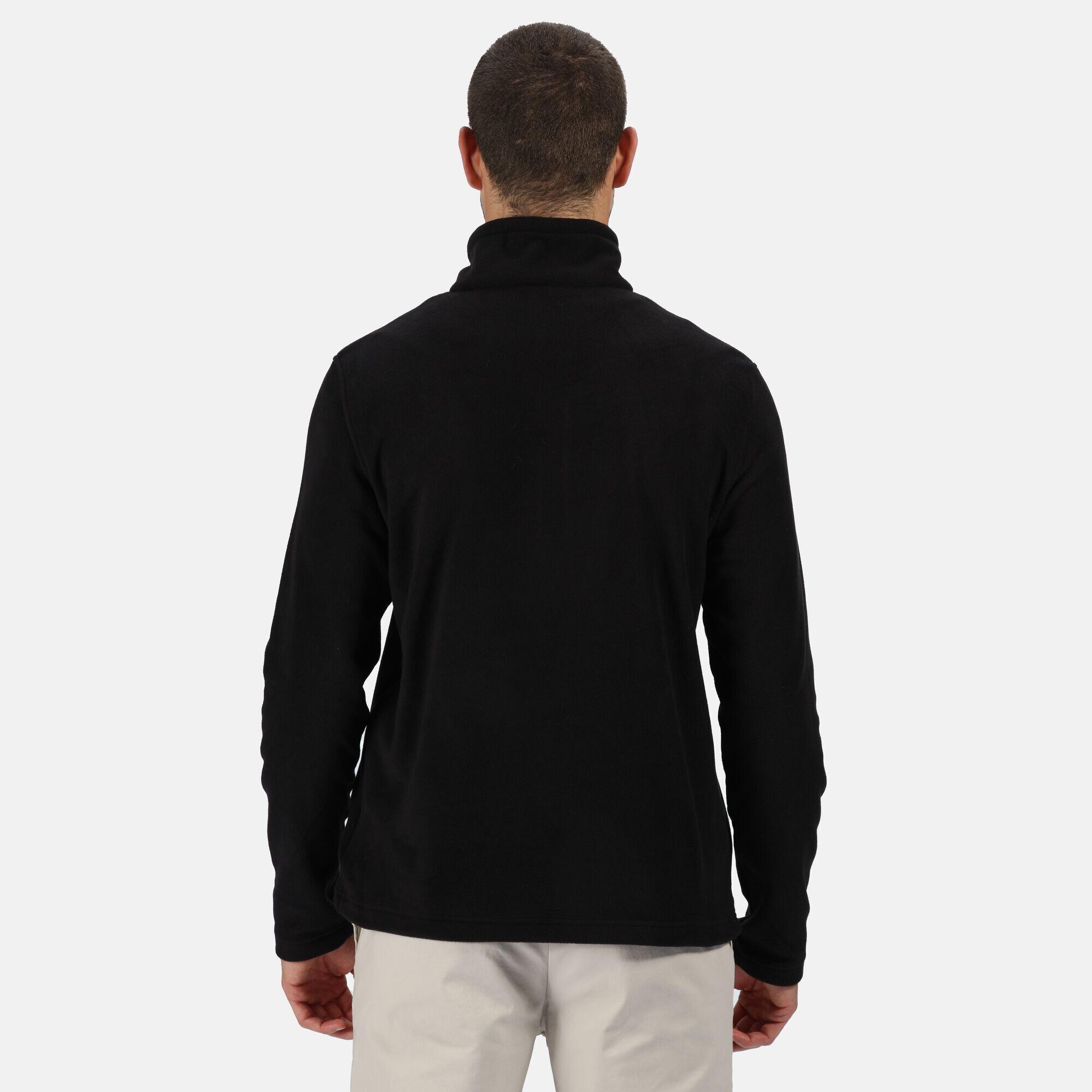 Mens Honestly Made Recycled Half Zip Fleece (Black) 4/5