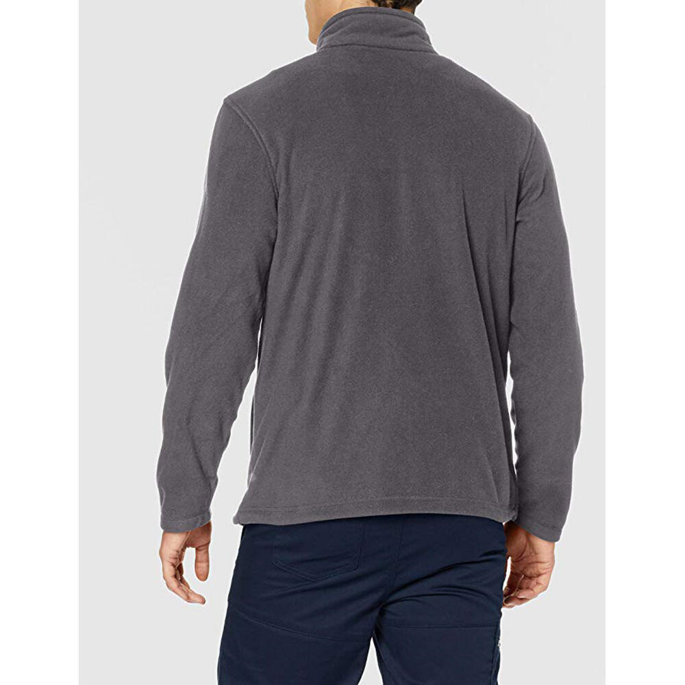 Mens Plain Micro Fleece Full Zip Jacket (Layer Lite) (Seal Grey) 2/5