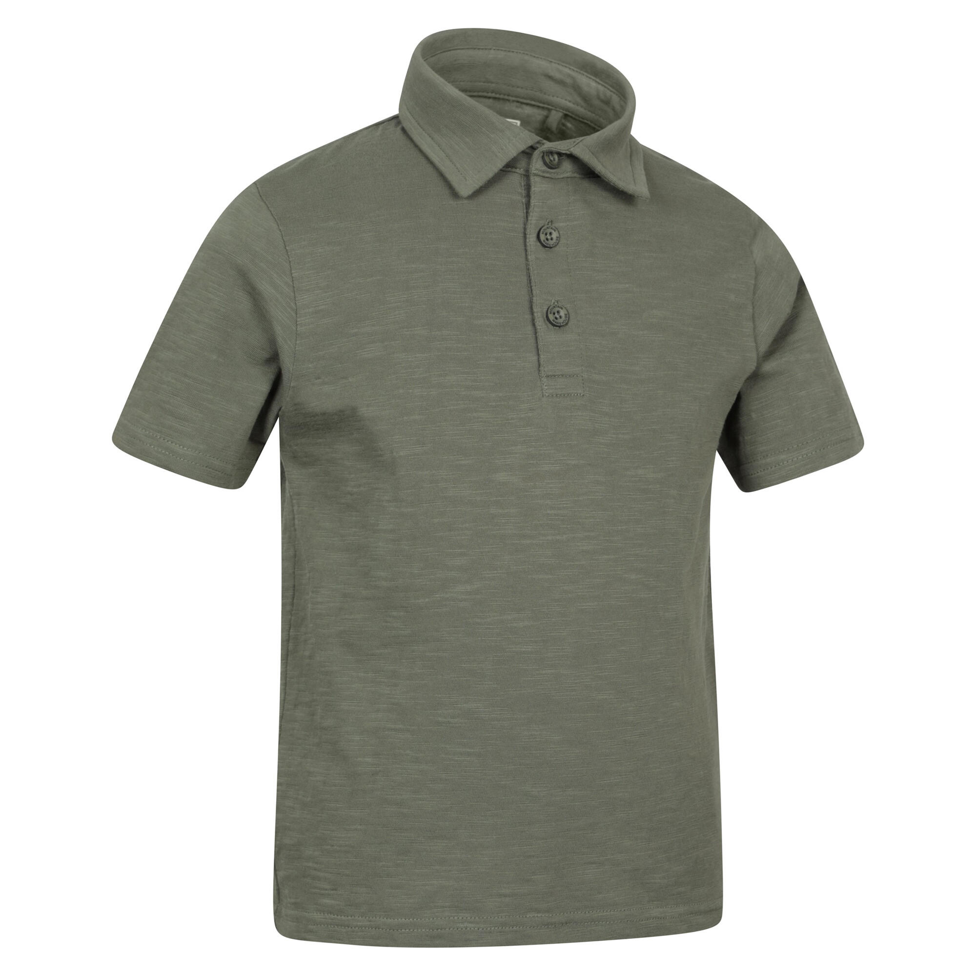 Polo SLUB Enfant (Vert) 3/4
