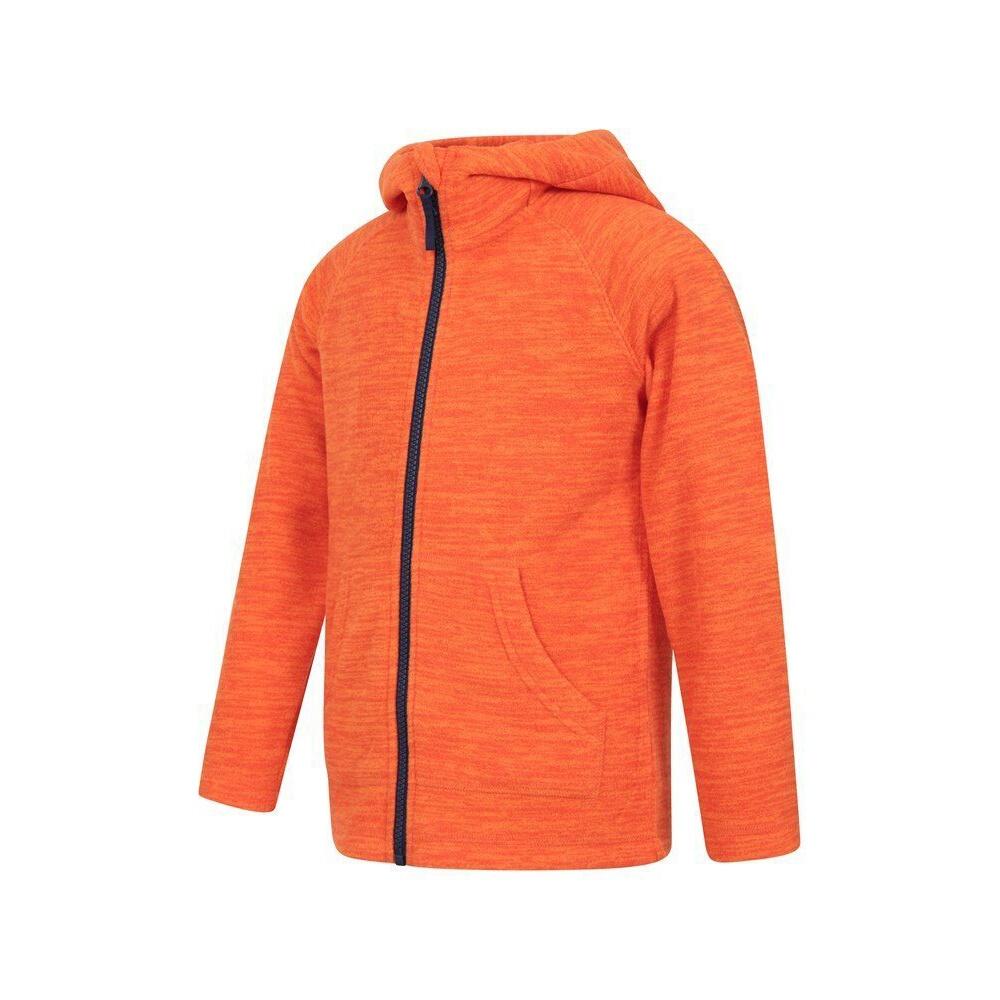 "Snowdonia" Hoodie mit durchgehendem Reißverschluss für Kinder Mädchen Orange 3/4