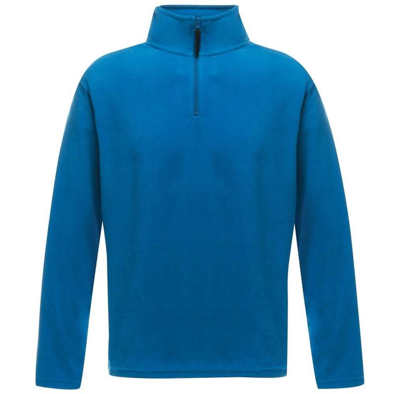Heren Micro Zip Turtle Neck Fleece Sweater (Blauw)