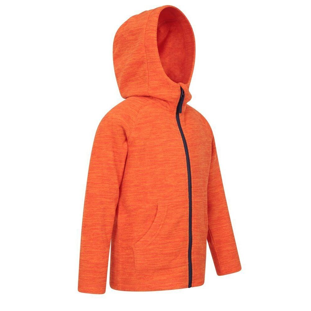 "Snowdonia" Hoodie mit durchgehendem Reißverschluss für Kinder Mädchen Orange 4/4