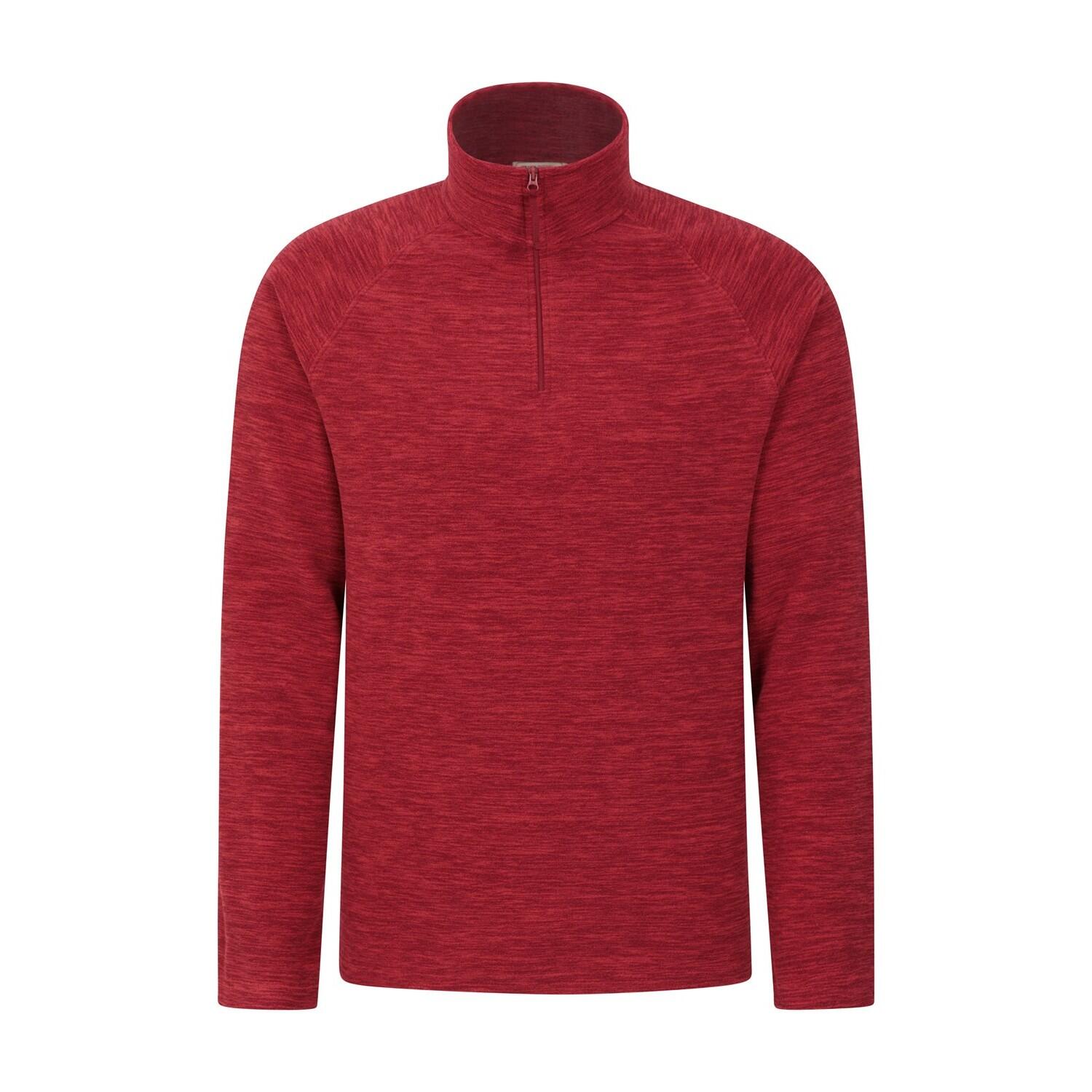 MOUNTAIN WAREHOUSE Mens Snowdon II Fleece Top (Dark Red)