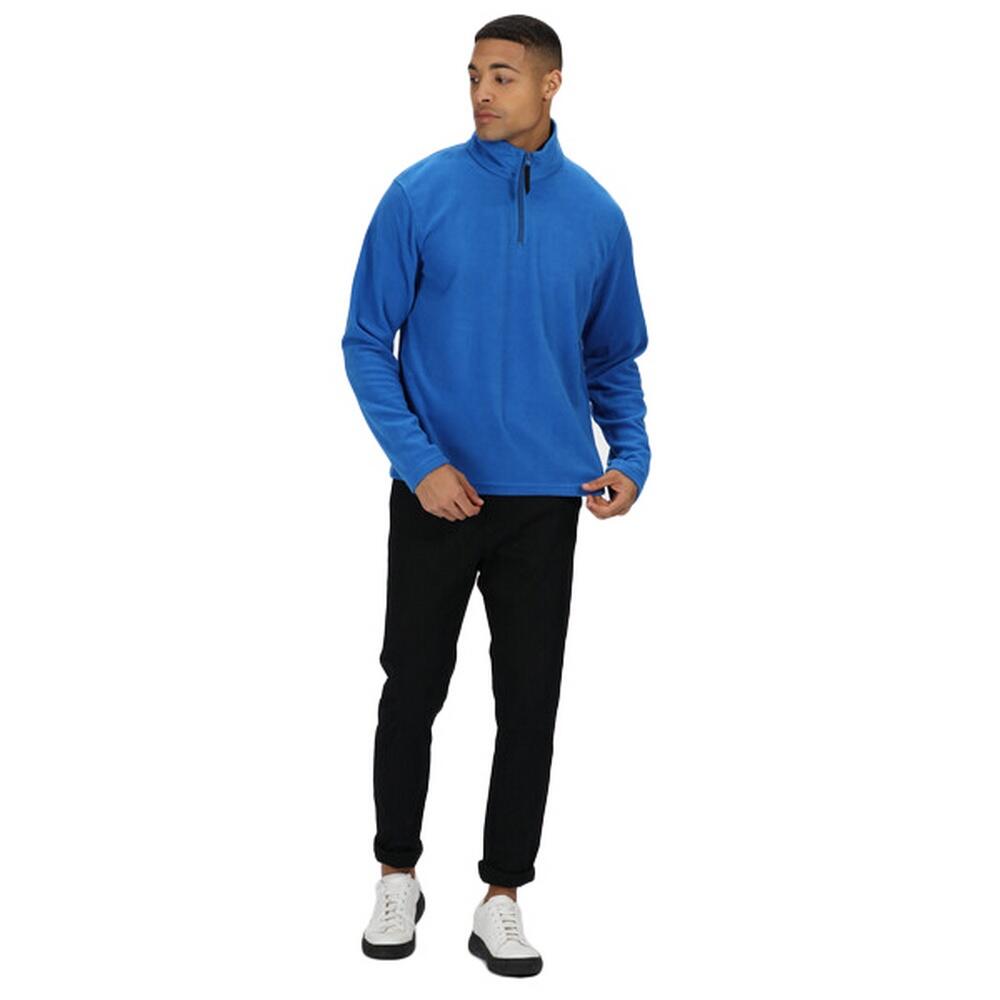 Mens Micro Zip Neck Fleece Top (Oxford Blue) 4/5