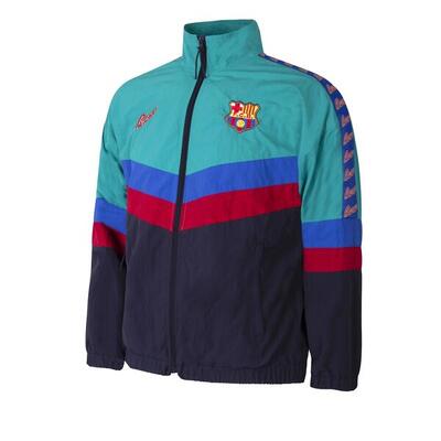 Herren - Retro Fußballjacke - FC Barcelona - Grün
