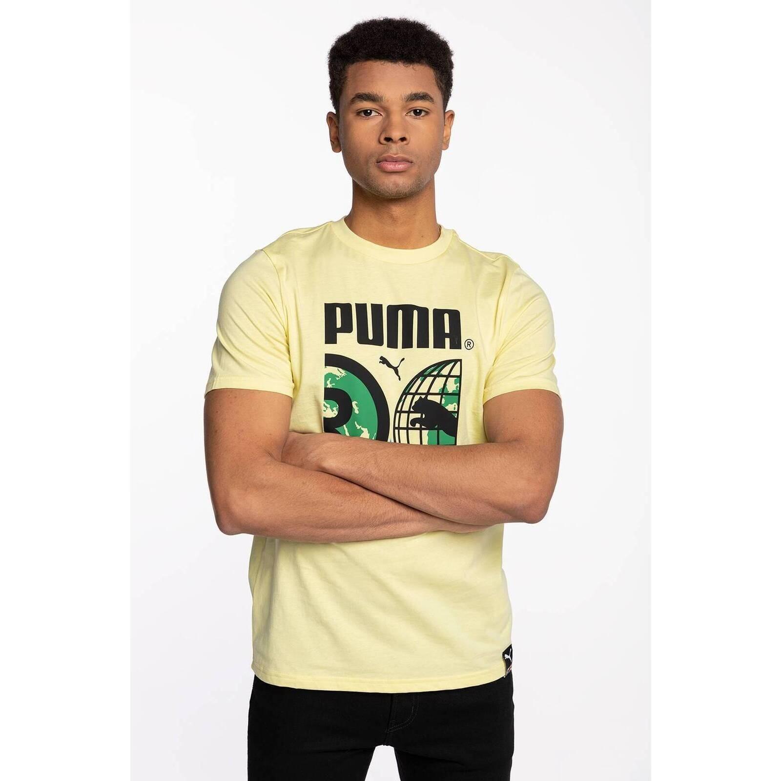 T-Shirt Puma International, Amarelo, Homens 2/5