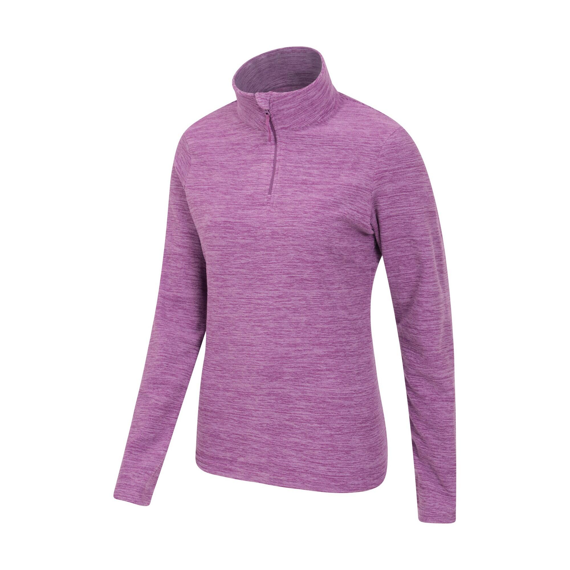 Womens/Ladies Snowdon Melange Fleece Top (Dusky Wine) 3/4